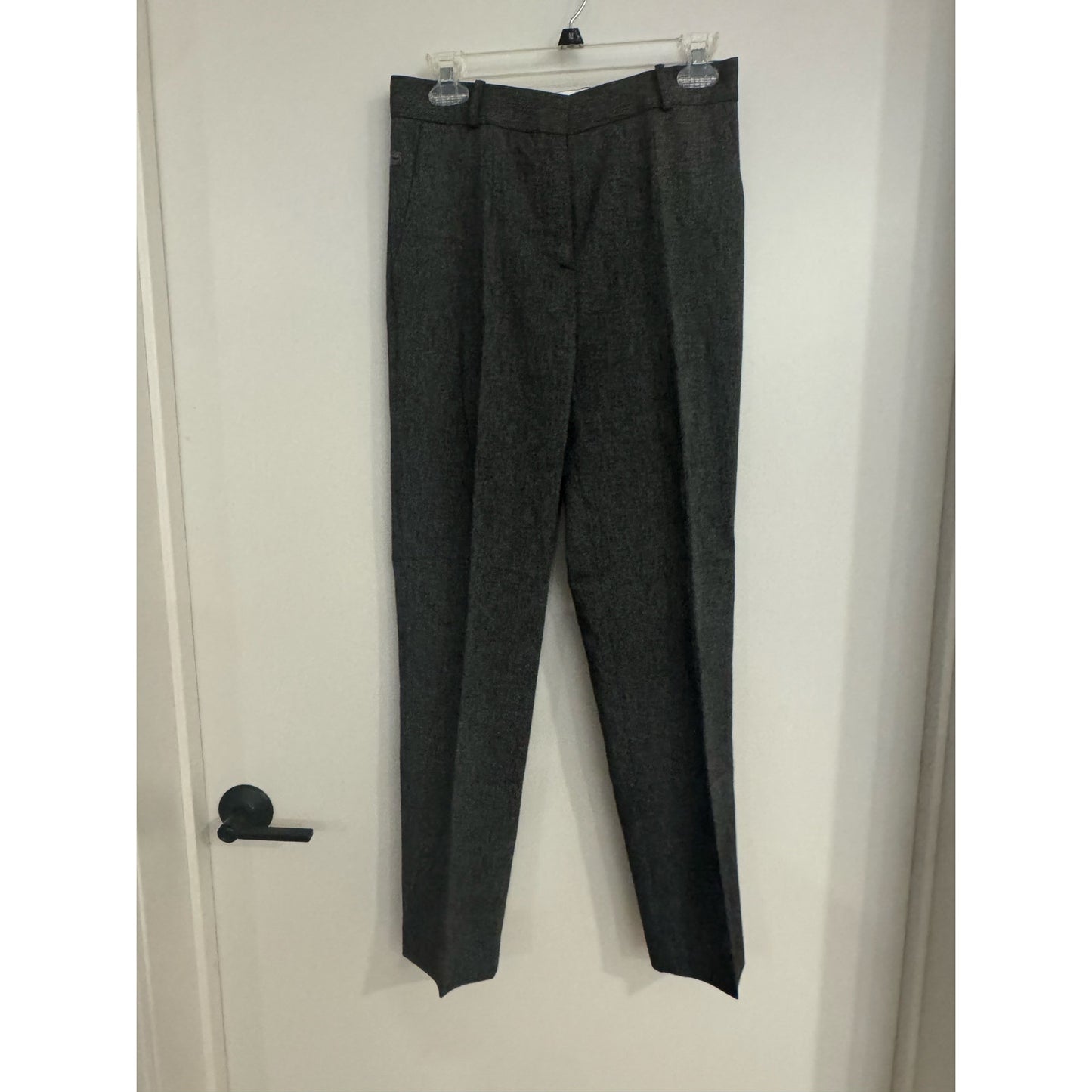 Manila Grace Grey-Black Micro-Pattern Tailored Trousers – Italian Size 42 (Art I9/J/P247VT)