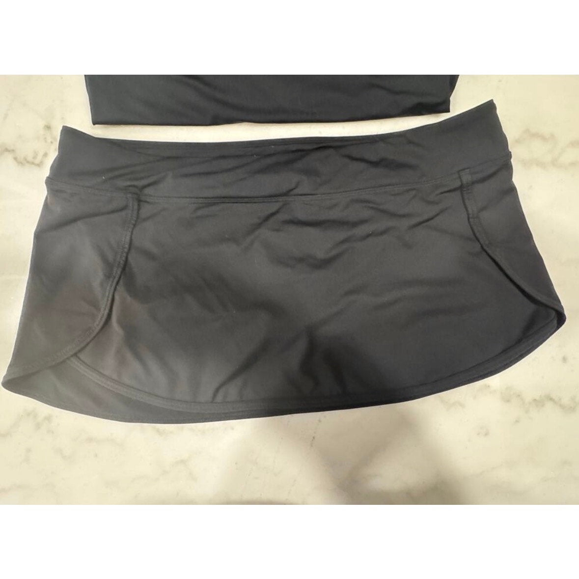 Athleta Tidal Swim Skirt Black XL UPF 50+