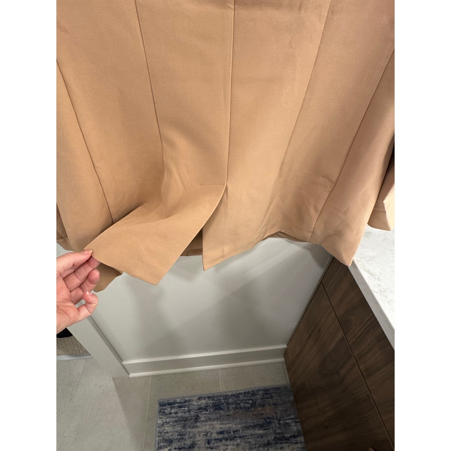 The Drop Women’s Kurt Double-Breasted Blazer | Tan | Size Large NEW