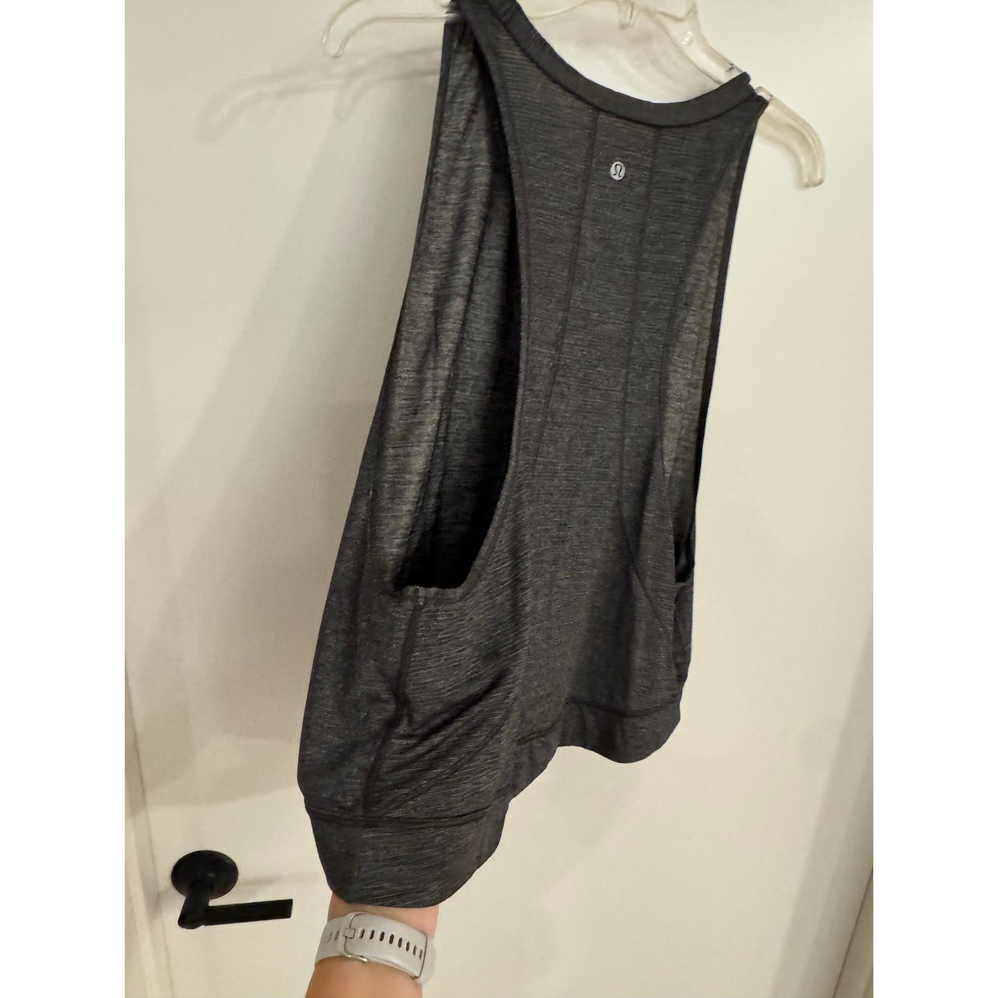 Lululemon Pace Perfect Tank | Size Large | Heathered Black Gray