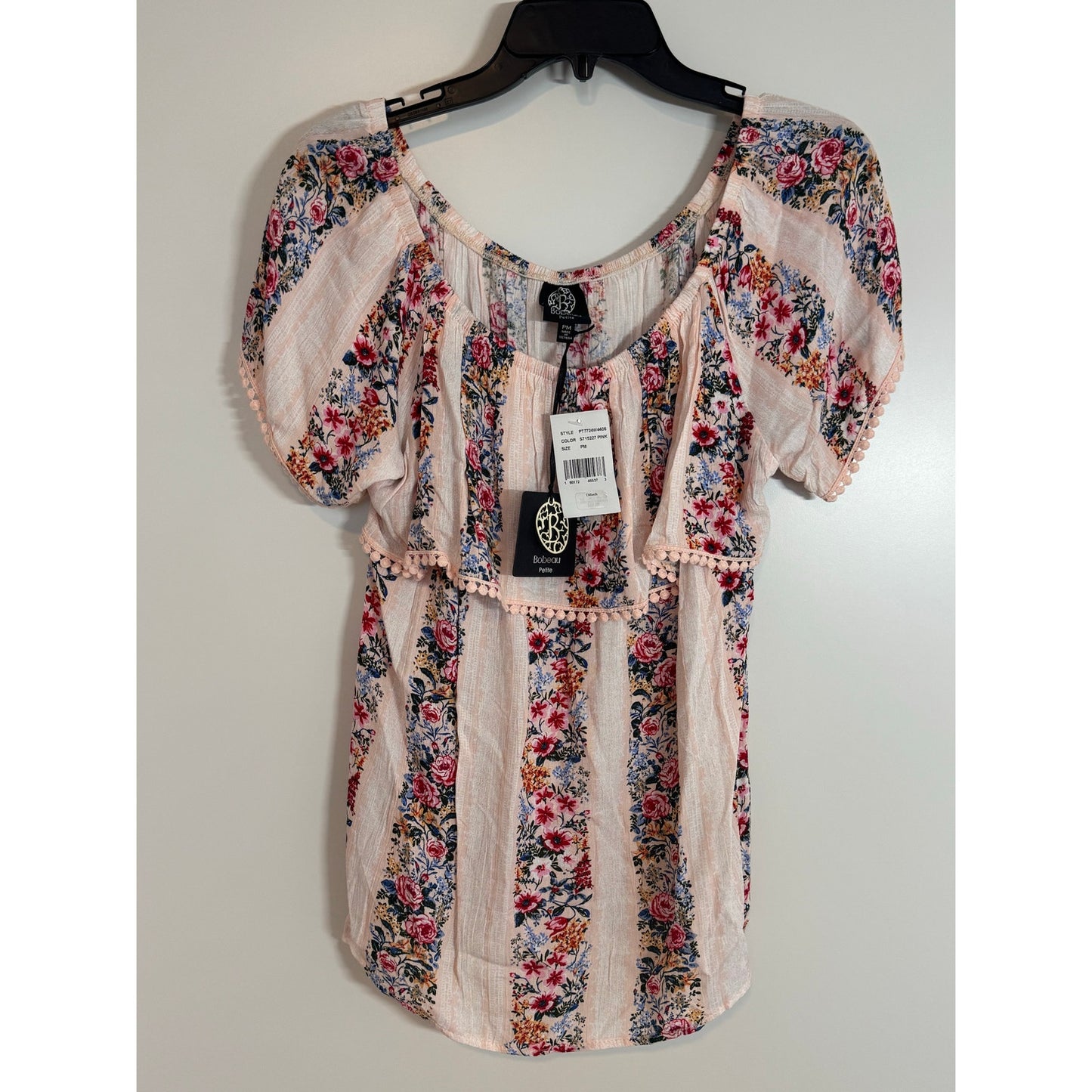 Bobeau Petite Medium Floral Boho Top NEW