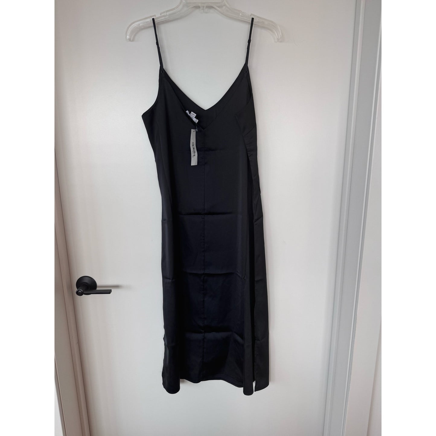 The Drop ANA Black Midi Slip Dress | NEW | Size Medium