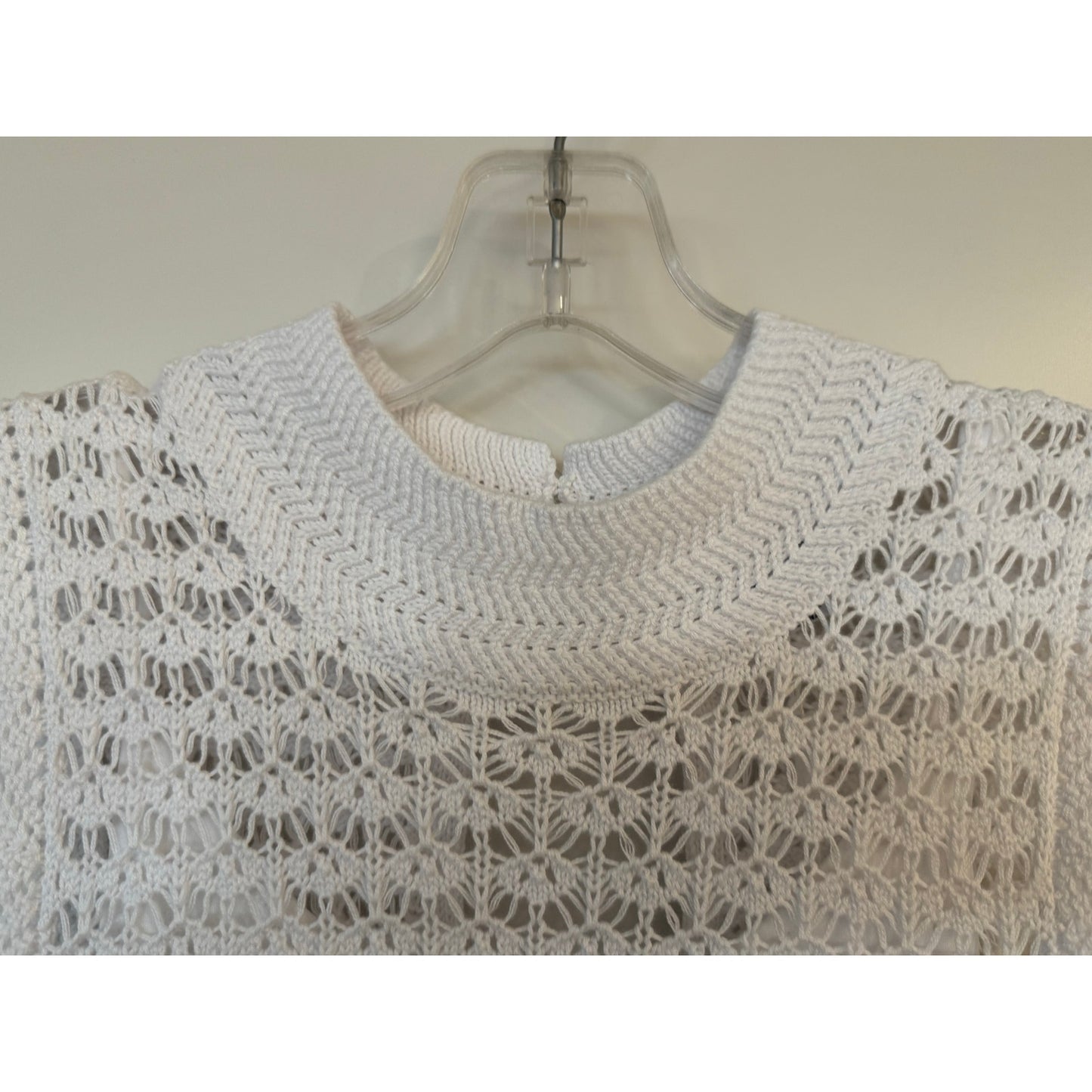 525 Born in BKLYN Crochet Knit Dress – Size Large – Bleach White NEW