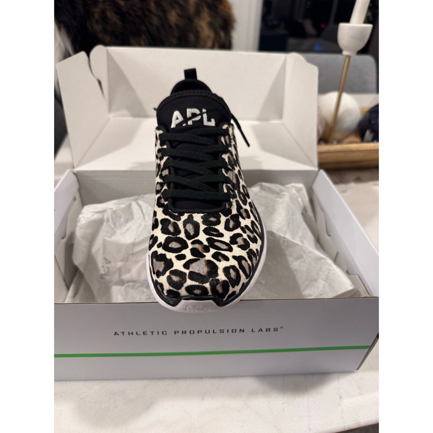 APL Women’s Iconic Phantom Sneakers – Leopard Print | Size 5.5 NEW
