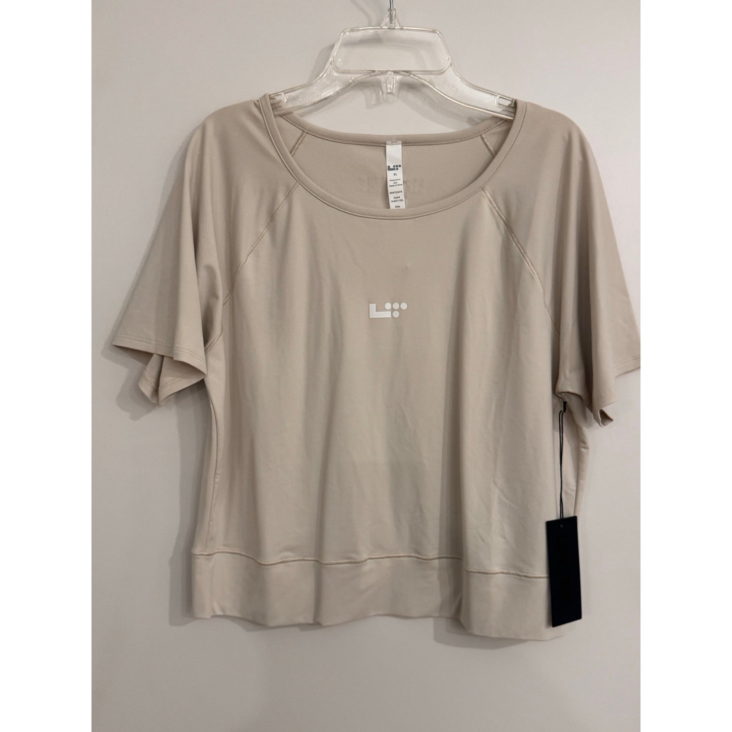 LiiP Life Time Cropped Performance Tee Chalk Beige XL NEW