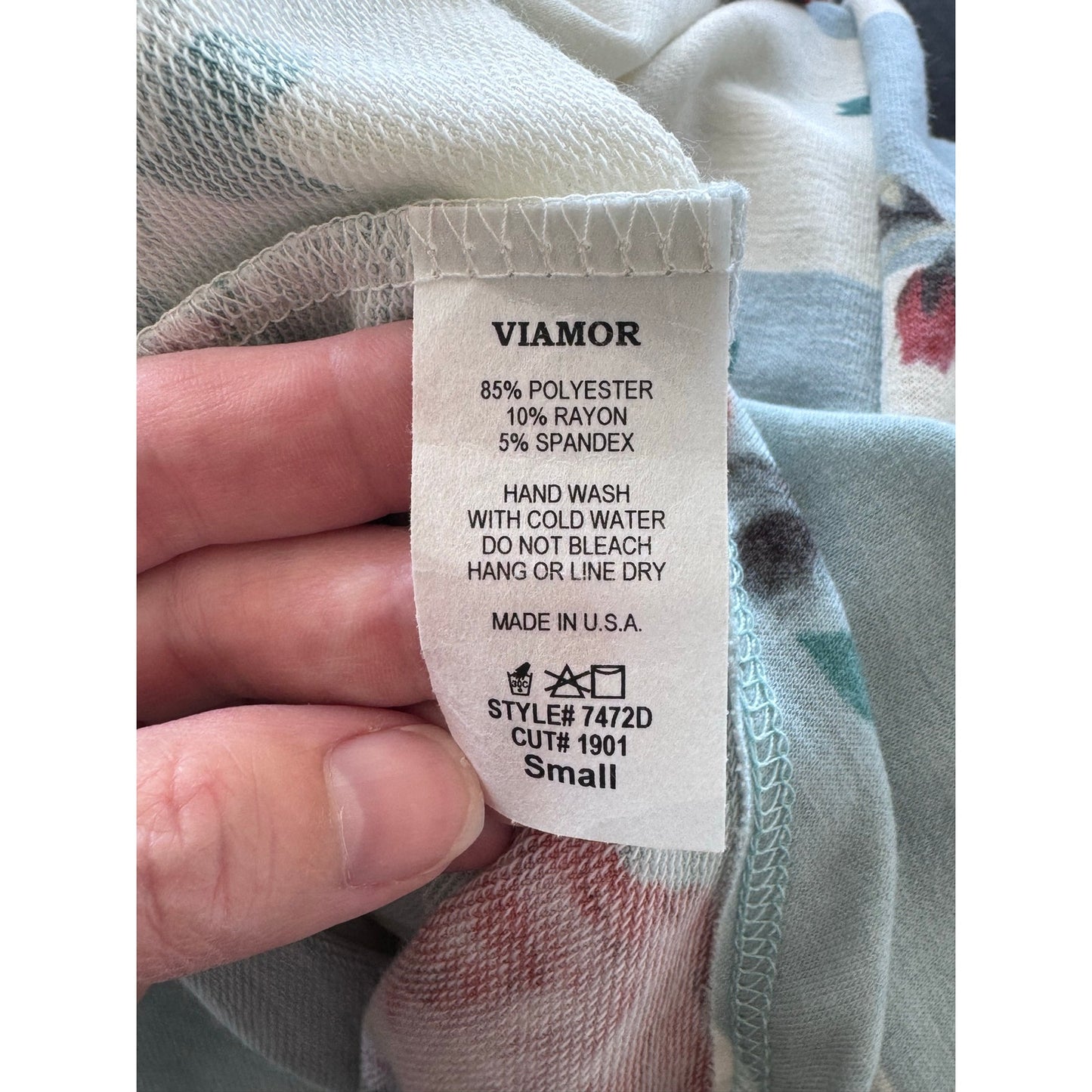 Viamor Floral Stripe Dress Small Blue Pink A-Line Casual NEW Boutique