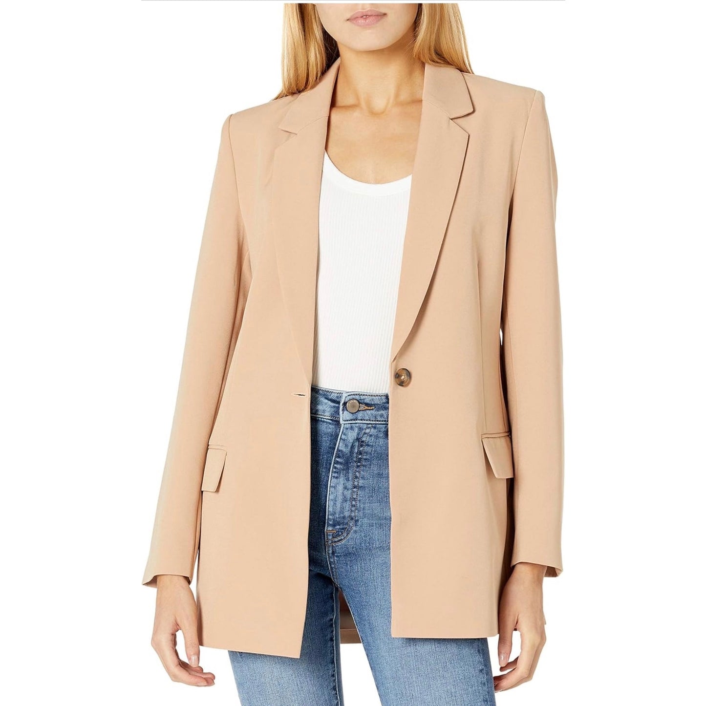 The Drop — Blake Long Blazer (Praline) — NEW — Size 3X