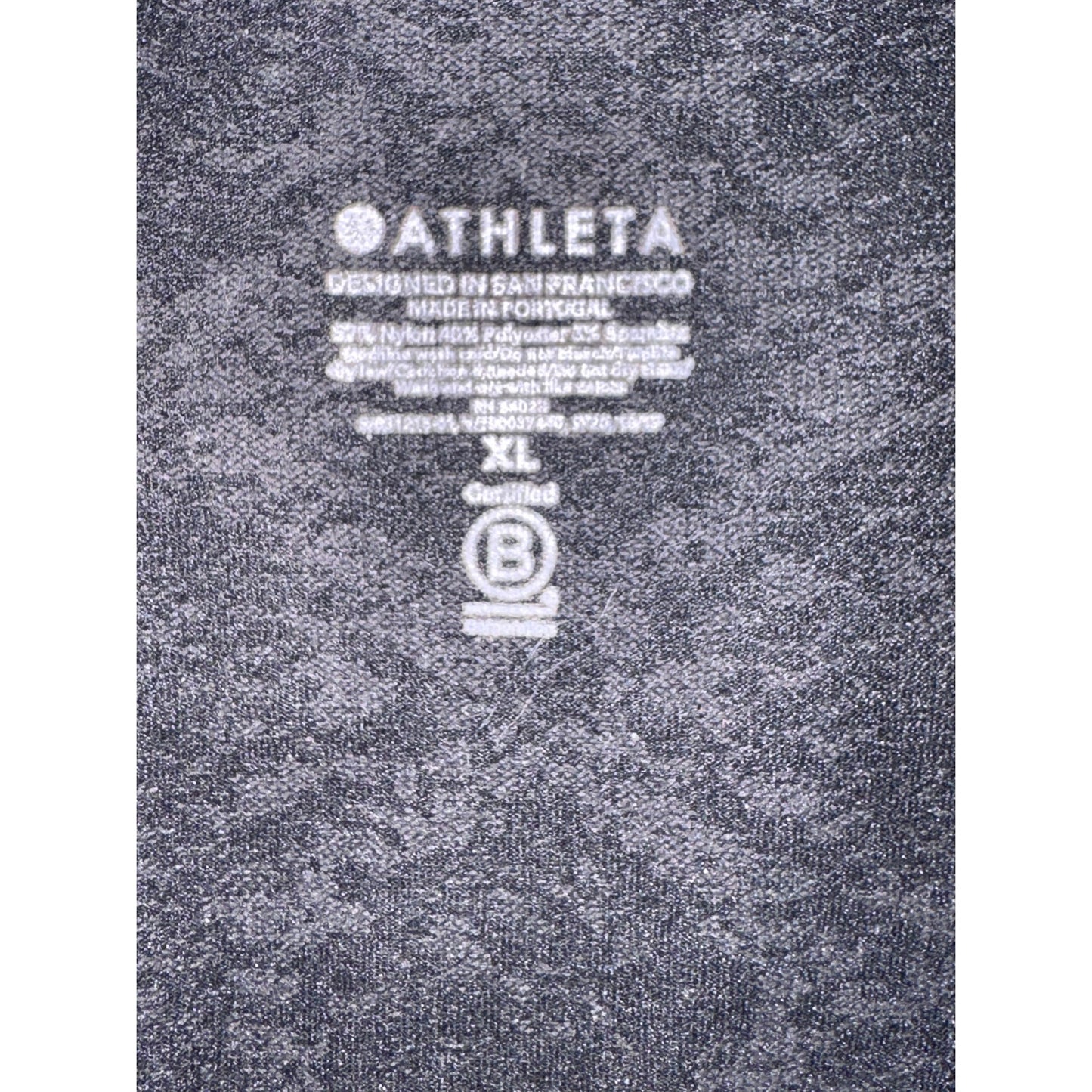 Athleta Racerback Tank Top Black Textured Size XL Athletic Activewear