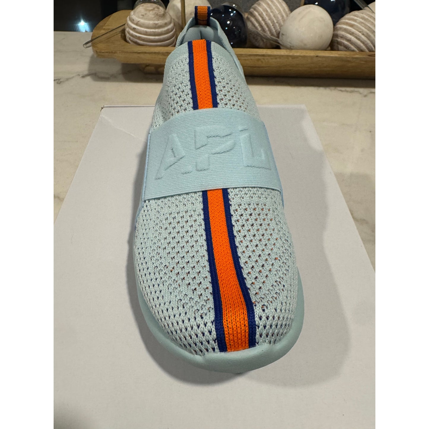 APL TechLoom Bliss Sneakers - Gulf Blue / Orange Racer - Size 7 / EUR 37 NEW