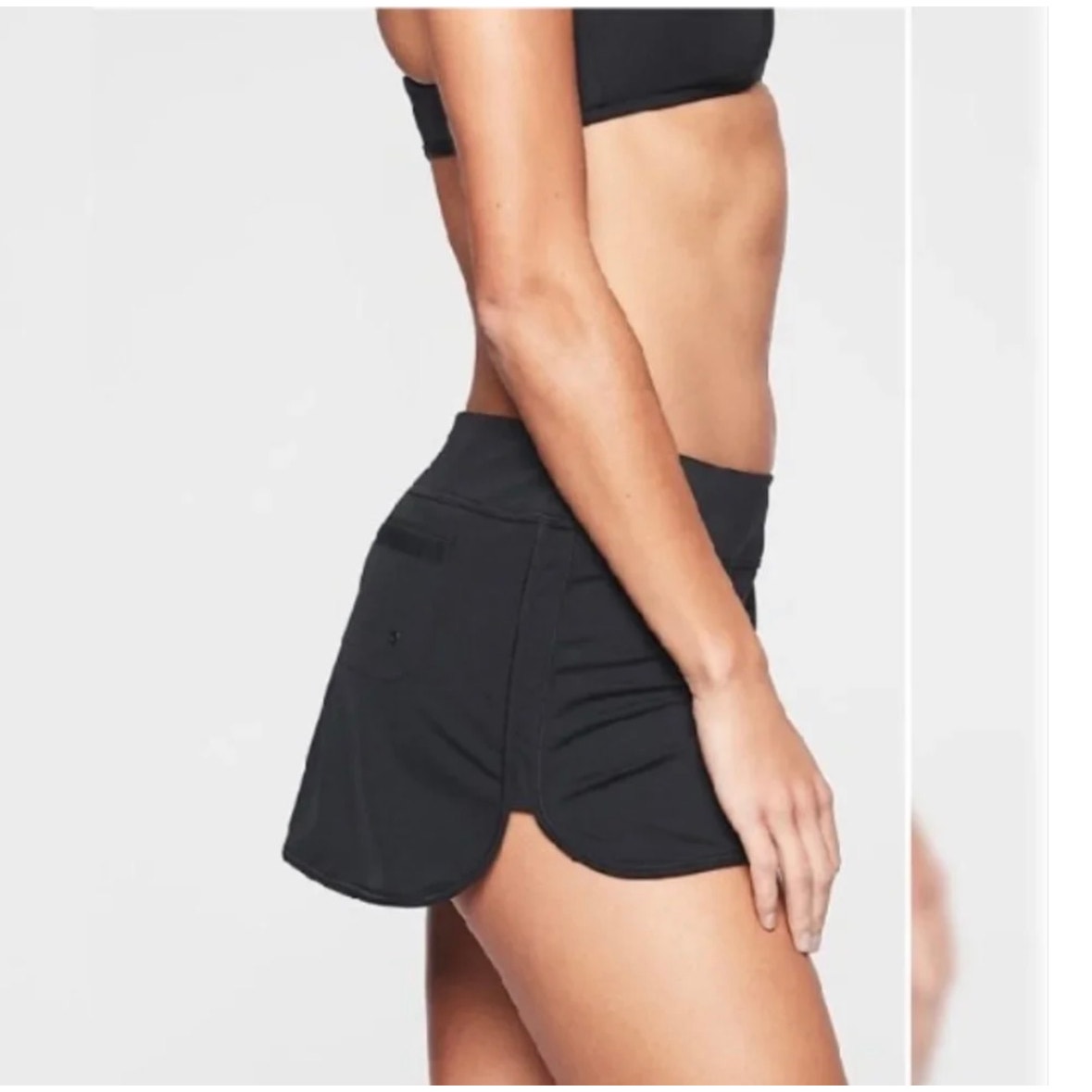 Athleta Tidal Swim Skirt Black XL UPF 50+