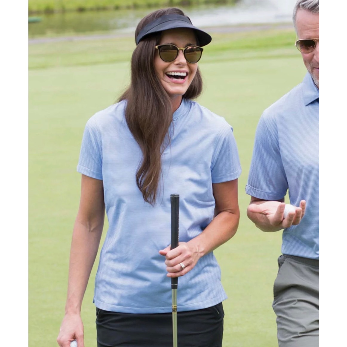 Storm Creek Women’s Visionary II Solid Short Sleeve Polo – Size M - Blue