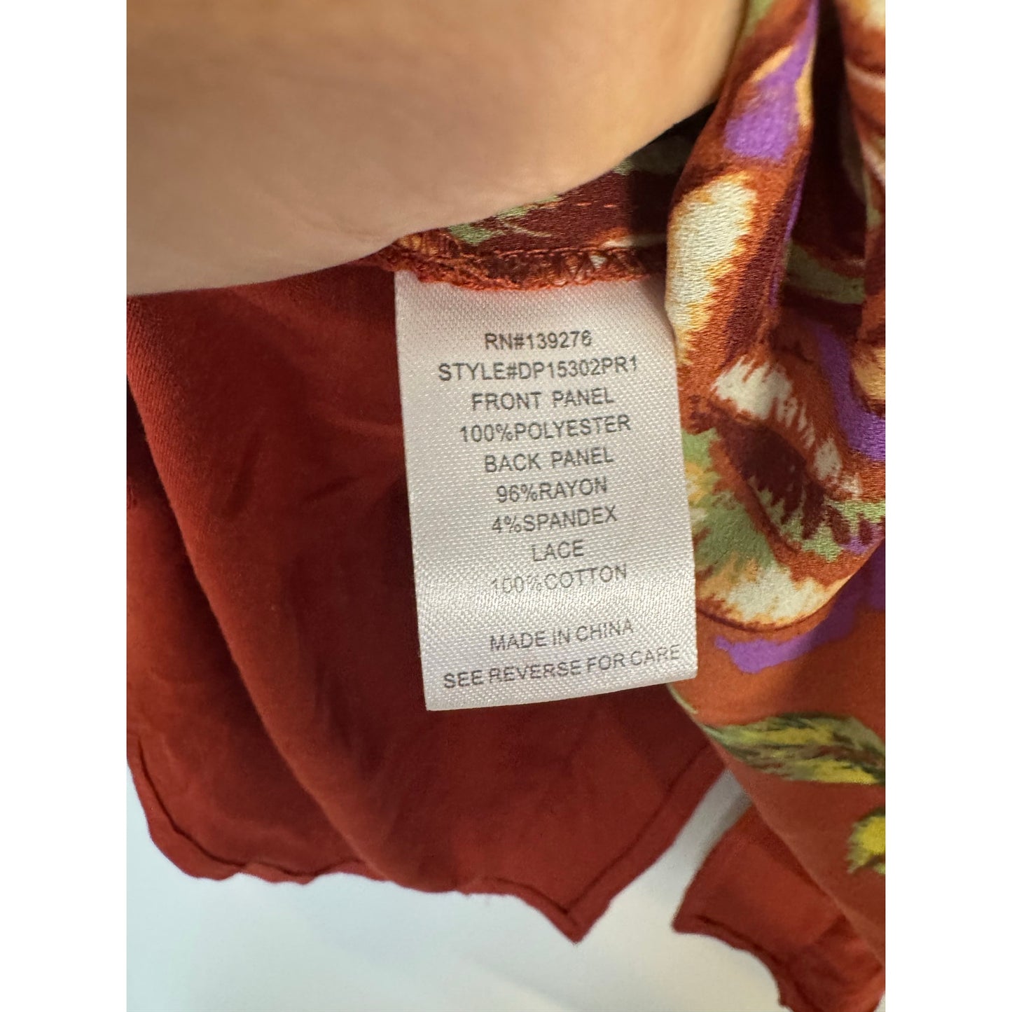 Daniel Rainn Floral Sleeveless Blouse w/ Crochet Detail | NWT | Size Petite Medium (PM)