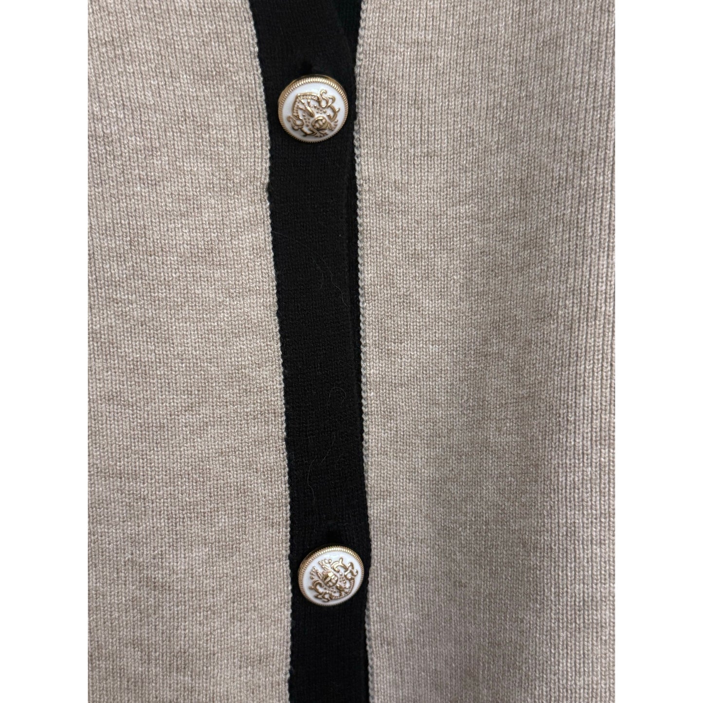 Herfan Women's Contract Binding Button Front Fitted Cardigan | XL