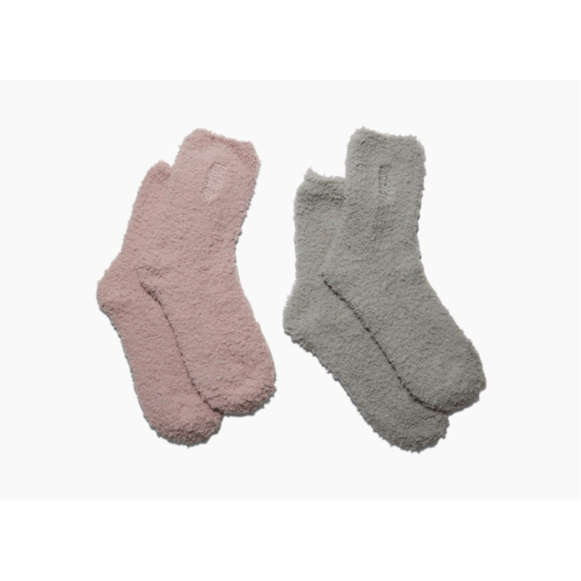 UnHide Softie Socks 2 Pack Pink and Grey Plush Lounge Socks NEW