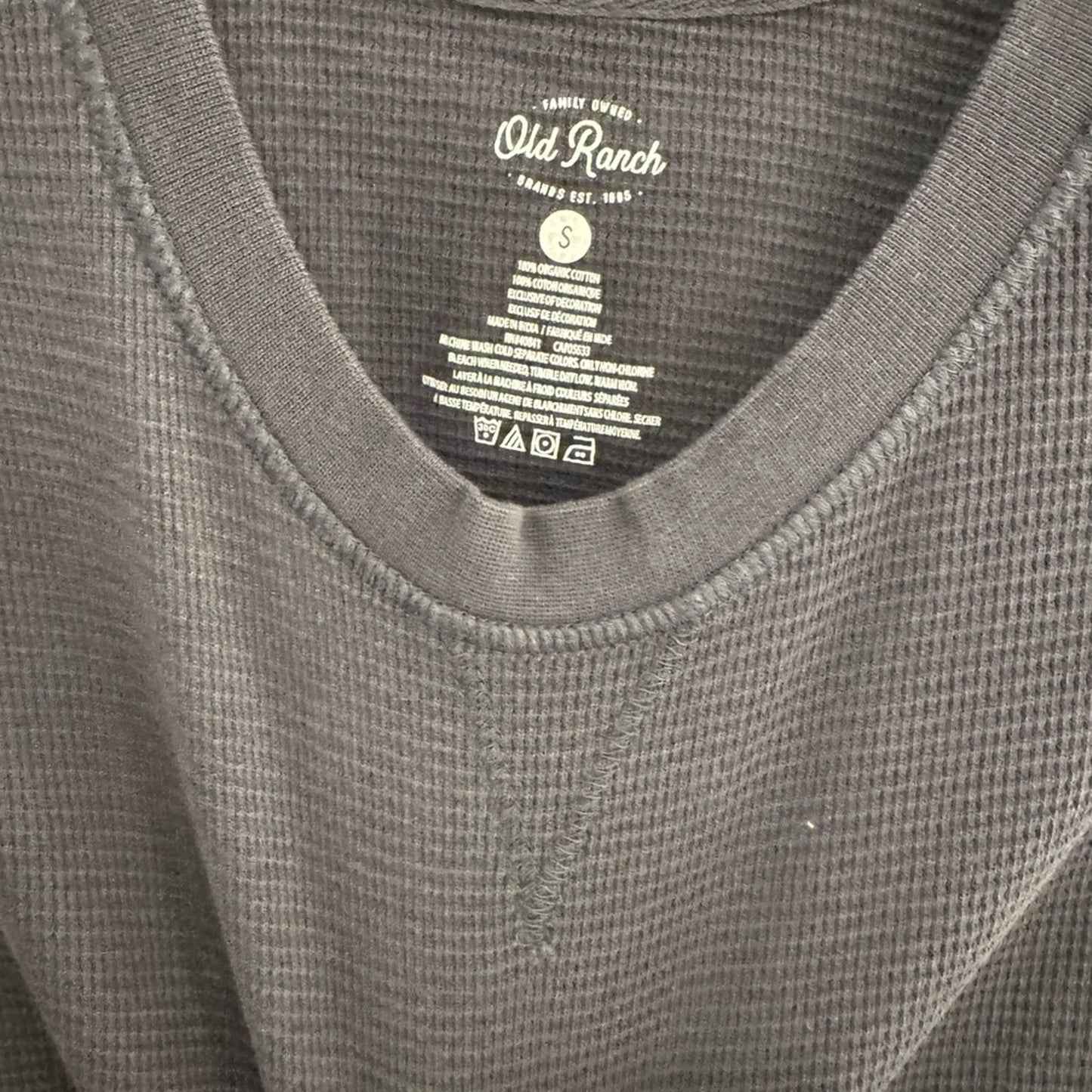 Old Ranch Men’s Waffle Knit Long Sleeve Shirt NWT | Navy | Size Small