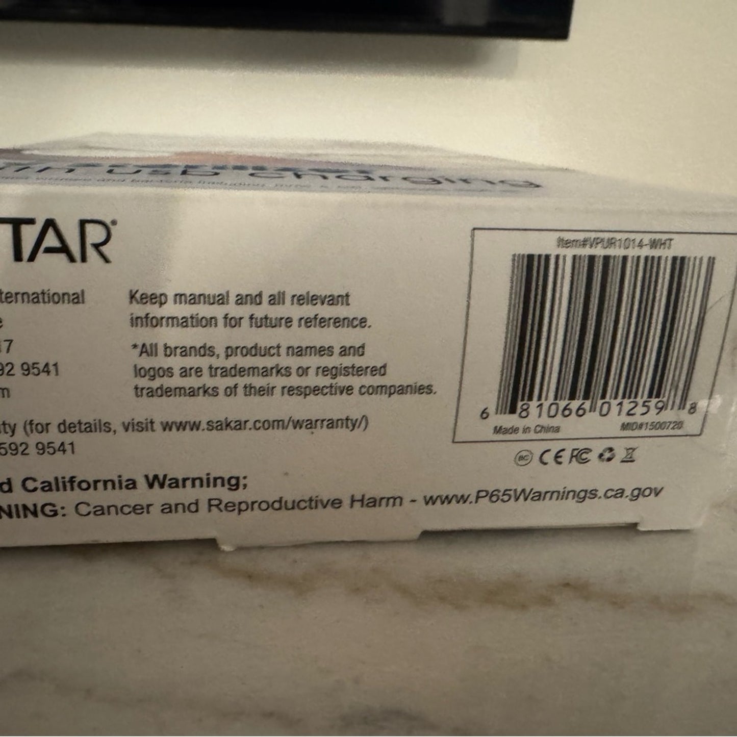 Vivitar PureMobile UV Sterilizer + USB Charging Port – White NEW