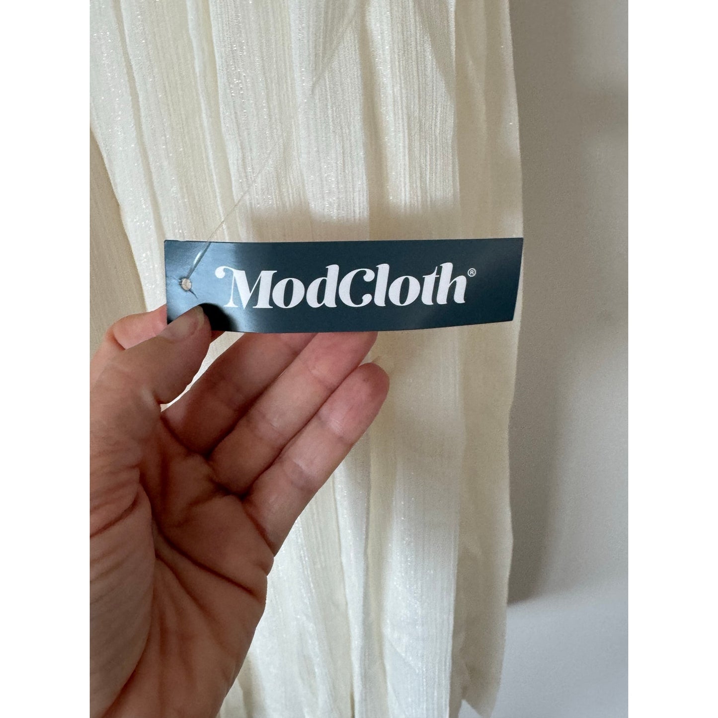 ModCloth “The Pleat-est Things” Mini Dress – Ivory | Size Medium | NEW