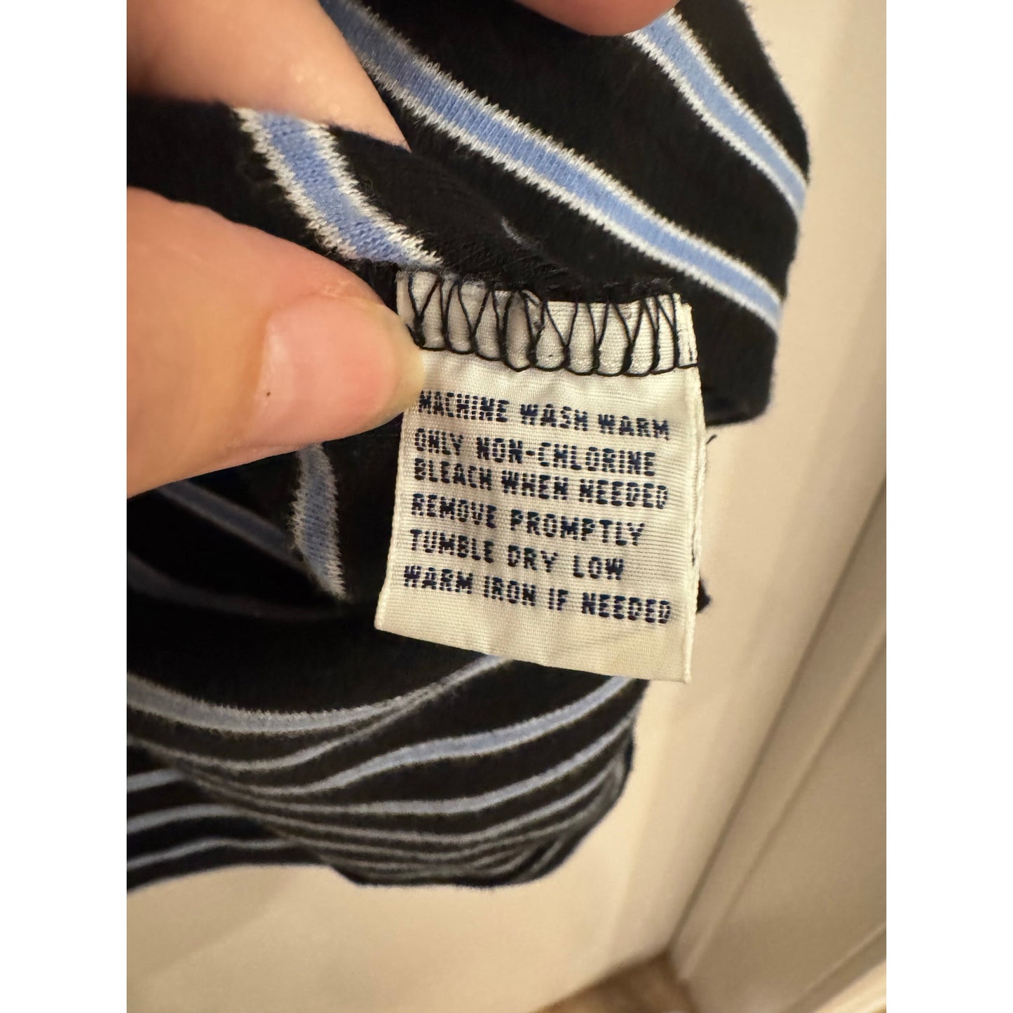 Polo Ralph Lauren Men’s Large Striped Polo Shirt Black Blue Classic Fit Cotton