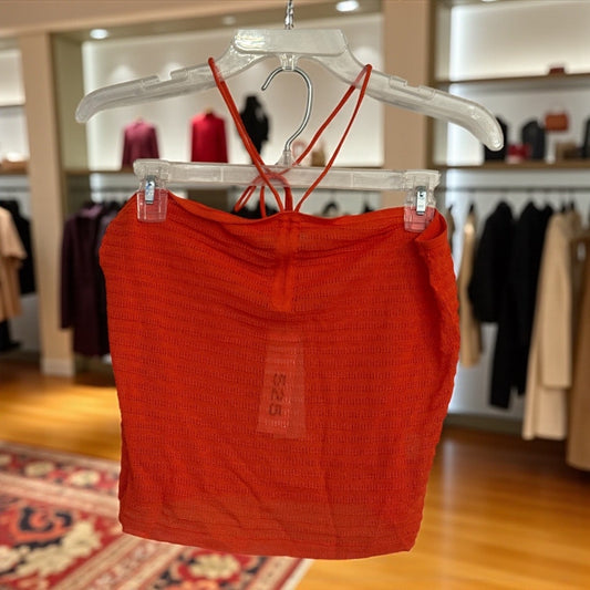 525 America Papaya Knit Halter Tank Top NEW Size Small