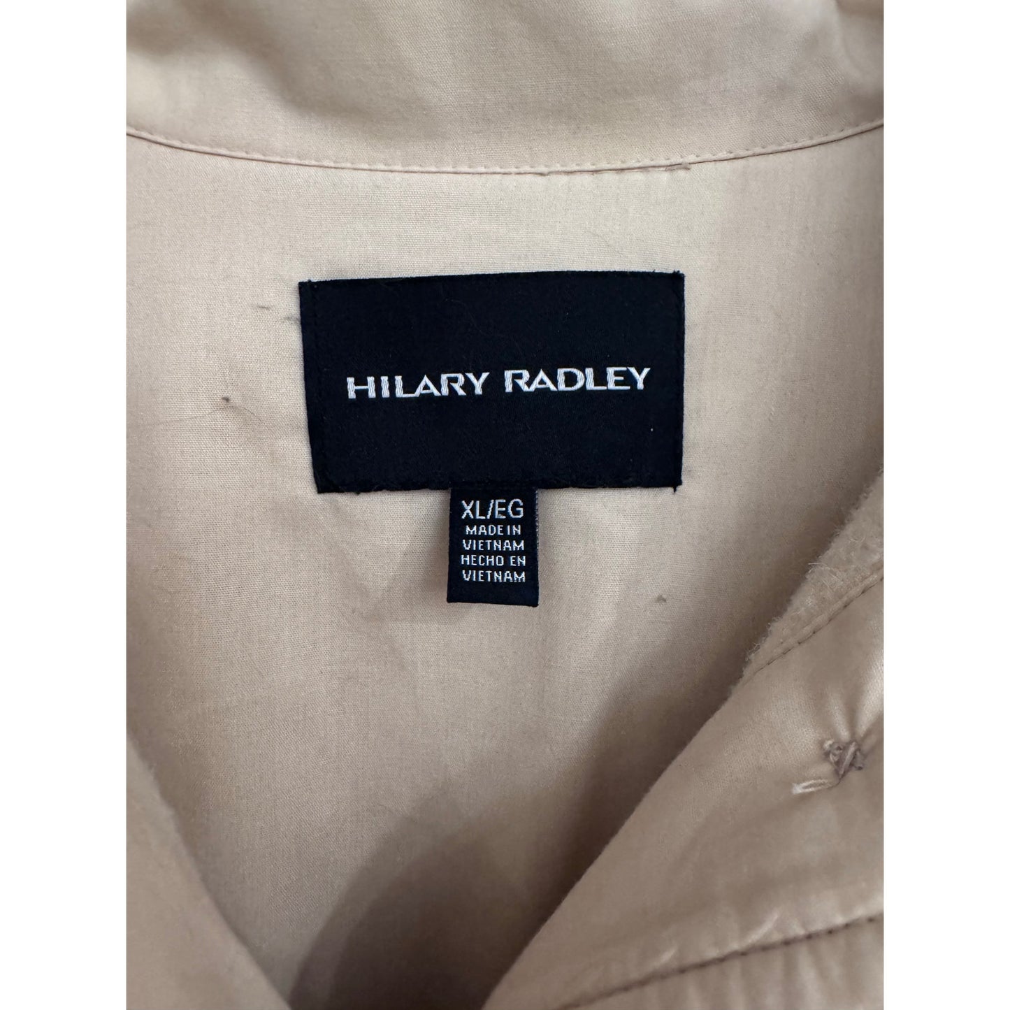 Hilary Radley Women’s Shacket Shirt Jacket Cream Fleece Button Front Size XL