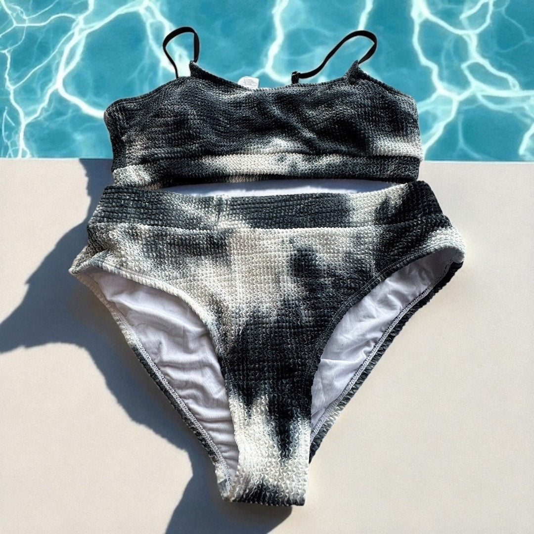 Cupshe Textured Ombré Scoop Bikini Set – Size Large, NWT