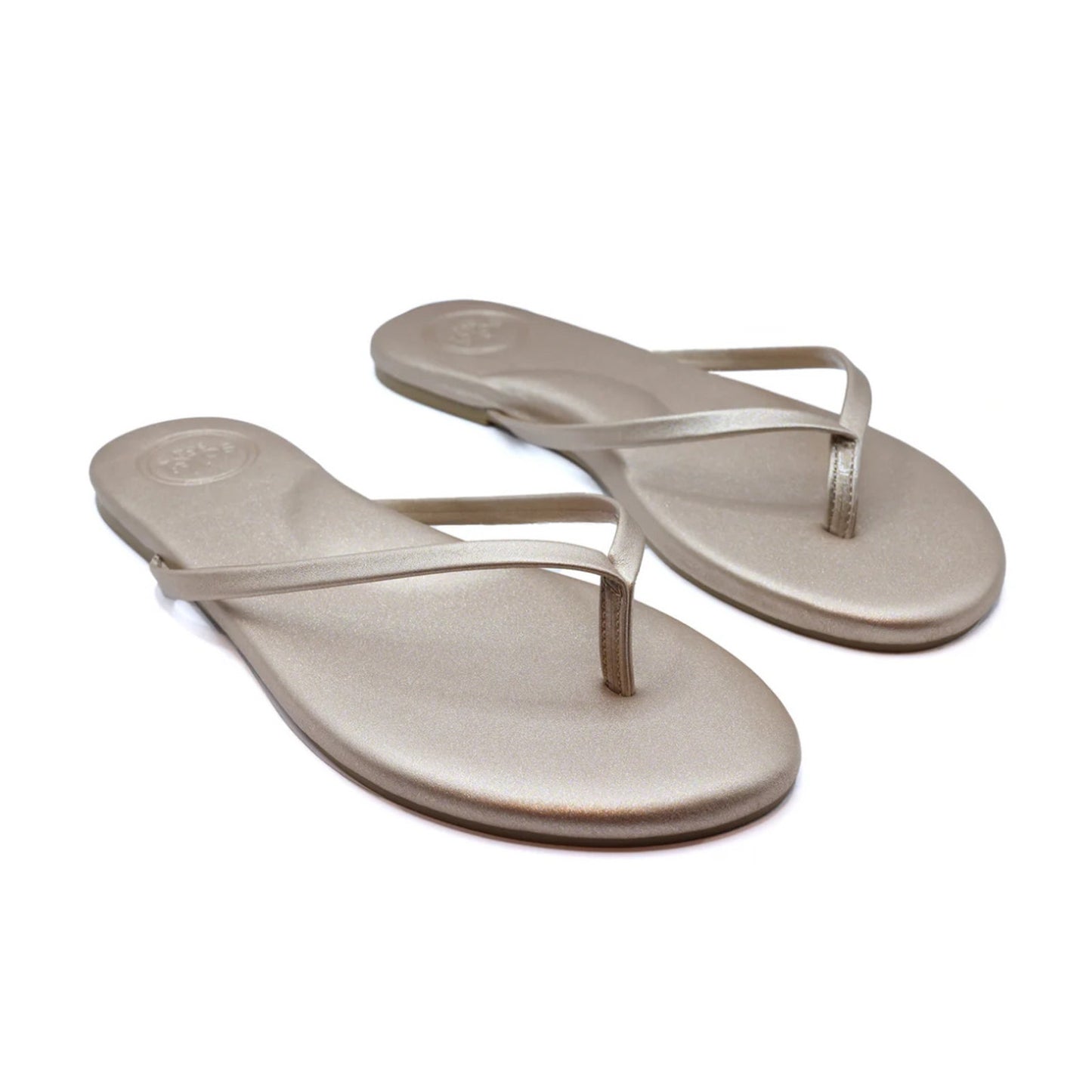 REVOLVE Soléi Sea Indie Flip-Flop Sandals | Metallic Pewter | Size 6 NWT
