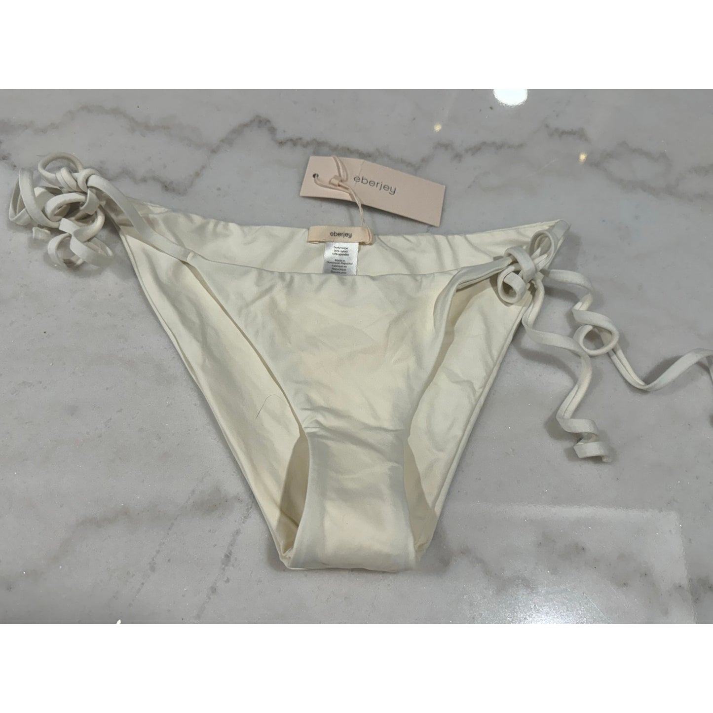 Eberjey So Solid Moderate Bikini Bottom – Ecru – Size Small NWT