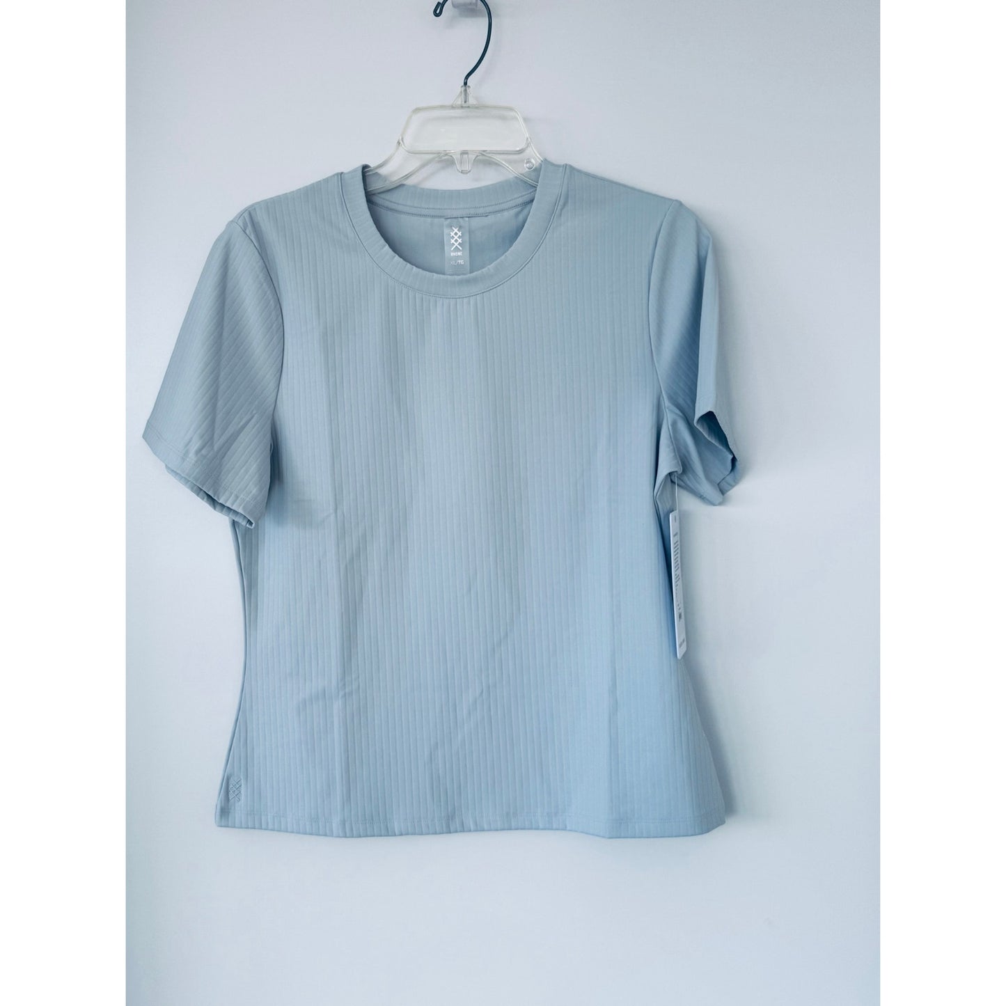 Rhone Modern Ribbed Tee Grey Mist NWT Size XL Fitted Athletic Top