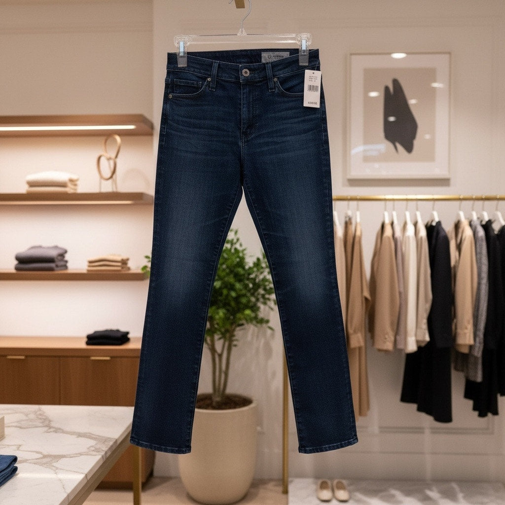 AG Adriano Goldschmied Dark Wash Straight Jeans NEW Size 26R