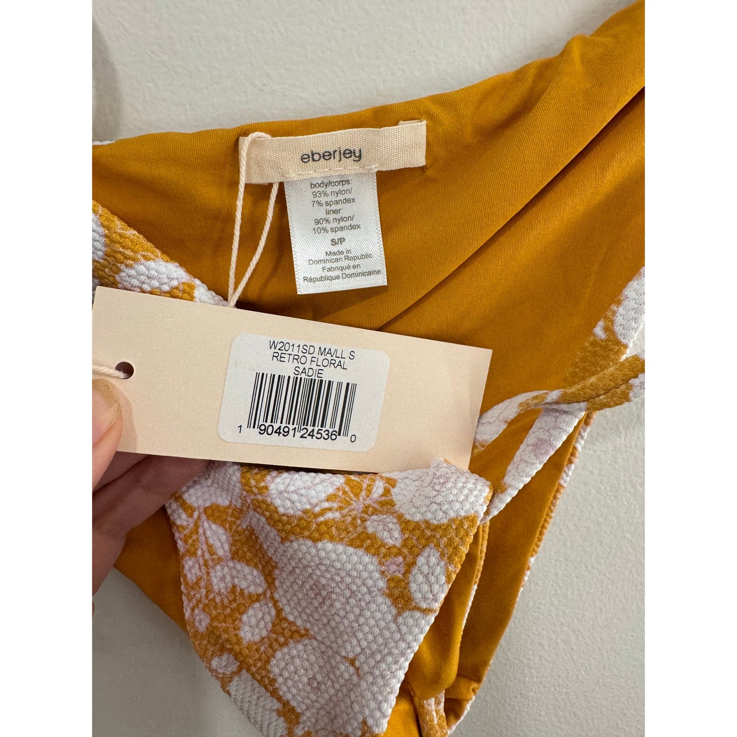 Eberjey Retro Floral Sadie Bikini Bottom | Mango/Lilac | Size Small NWT