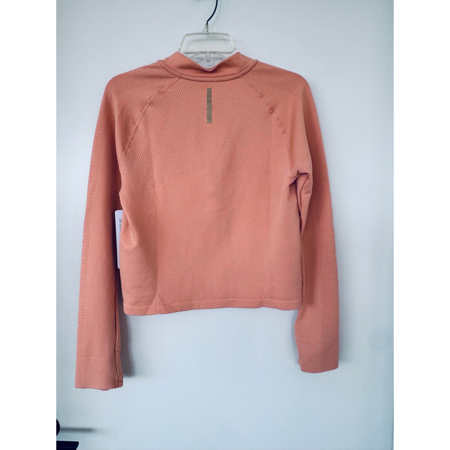 Rhone Breakaway Seamless 1/4 Zip Orange Haze NEW Size Large Cropped Athletic Top