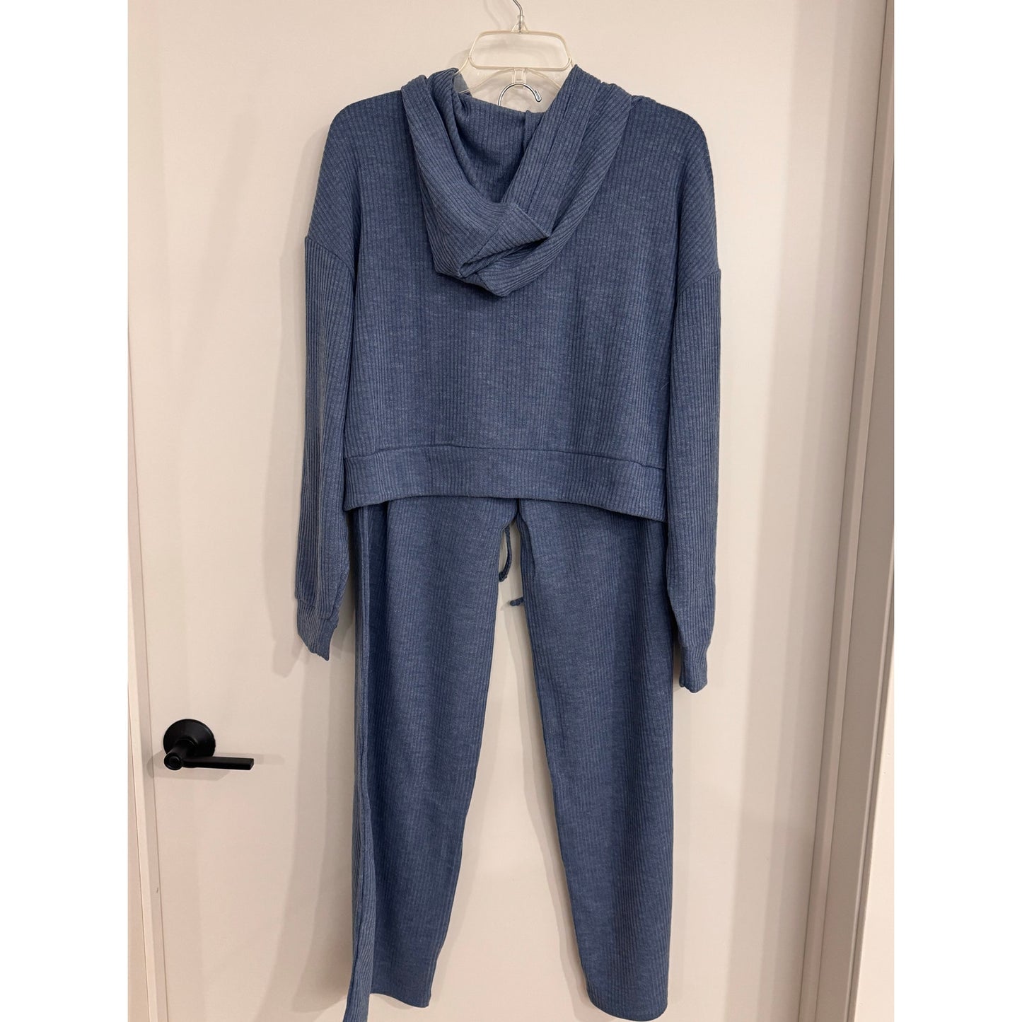 Zenana Ribbed Lounge Set | Blue | Size M | NWT