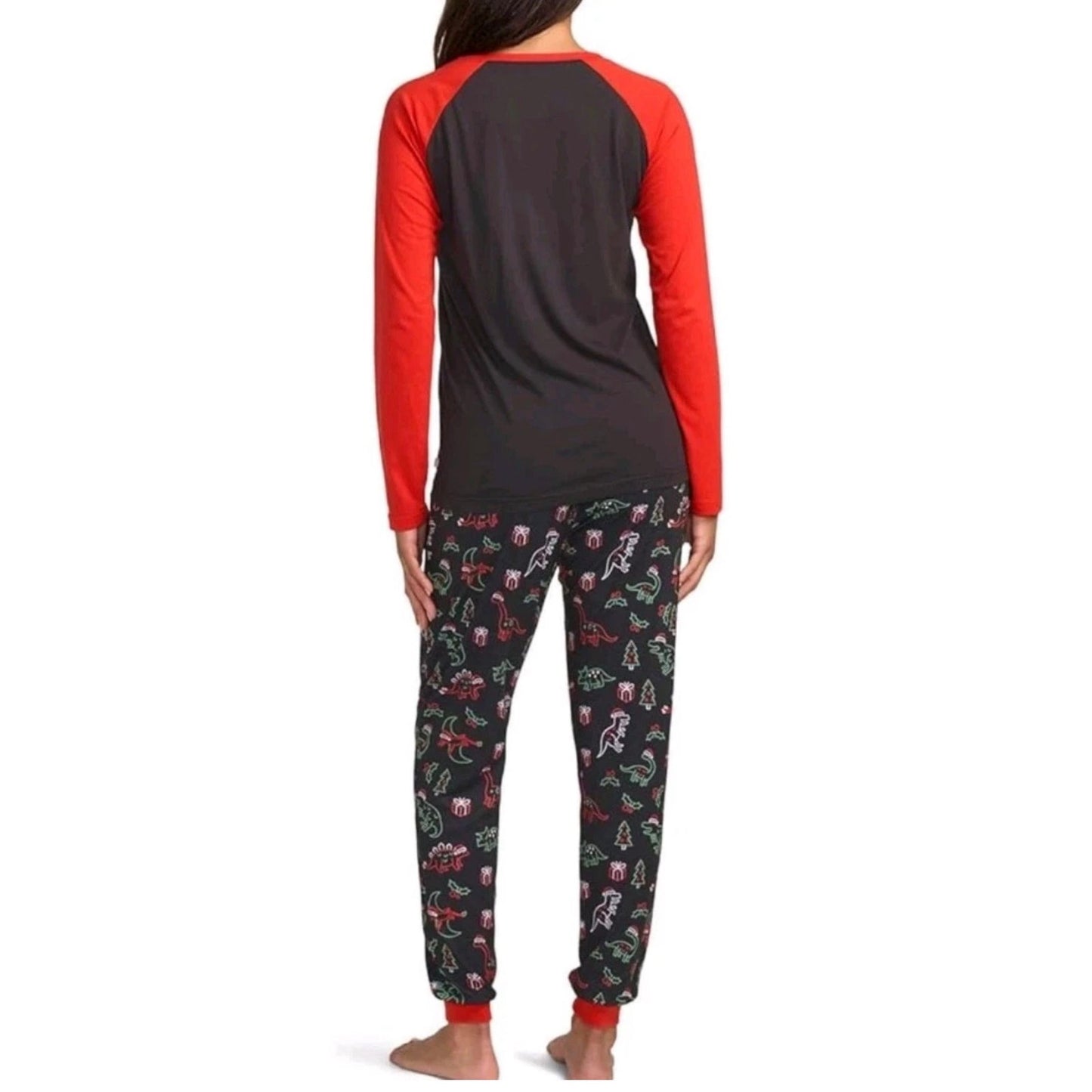 Tipsy Elves Saint Nickosauras Pajama Set NEW Women’s XS Christmas Dino Holiday PJs