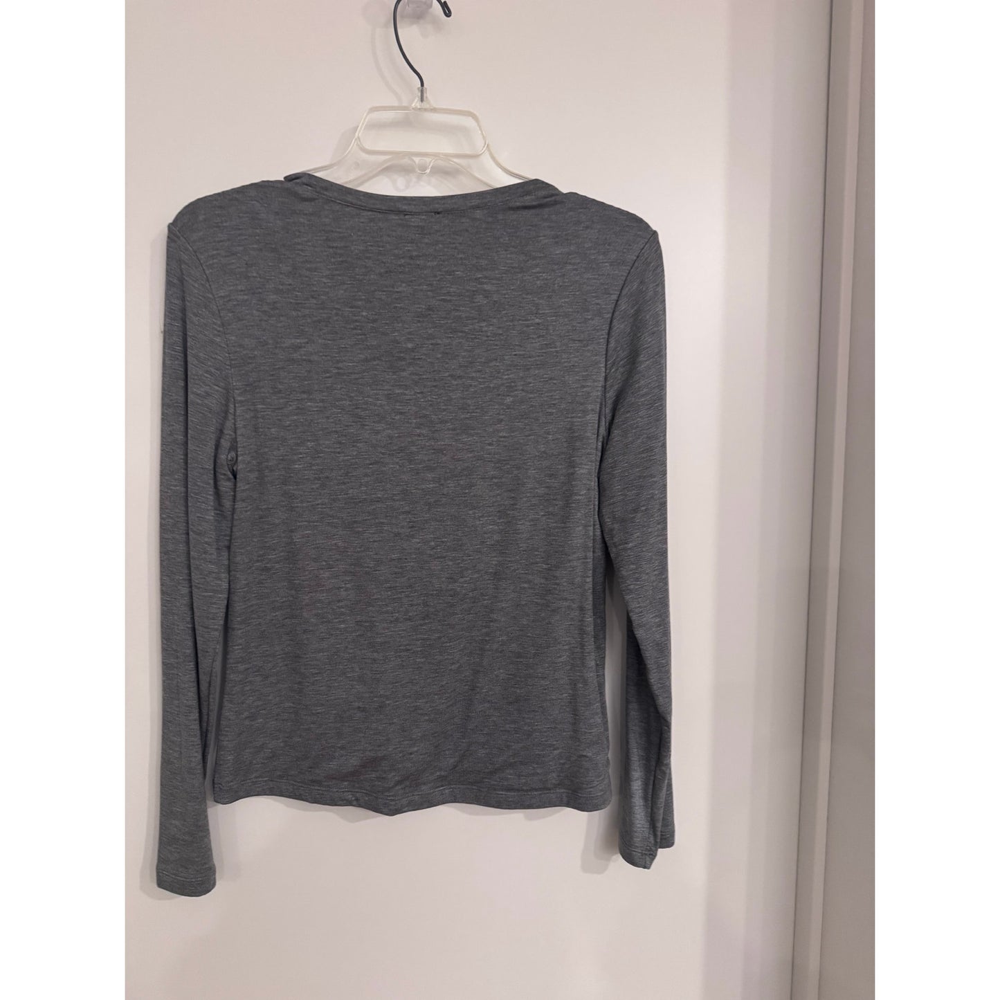 Express Supersoft Double Layer Fitted Long Sleeve Tee Gray | Large NEW