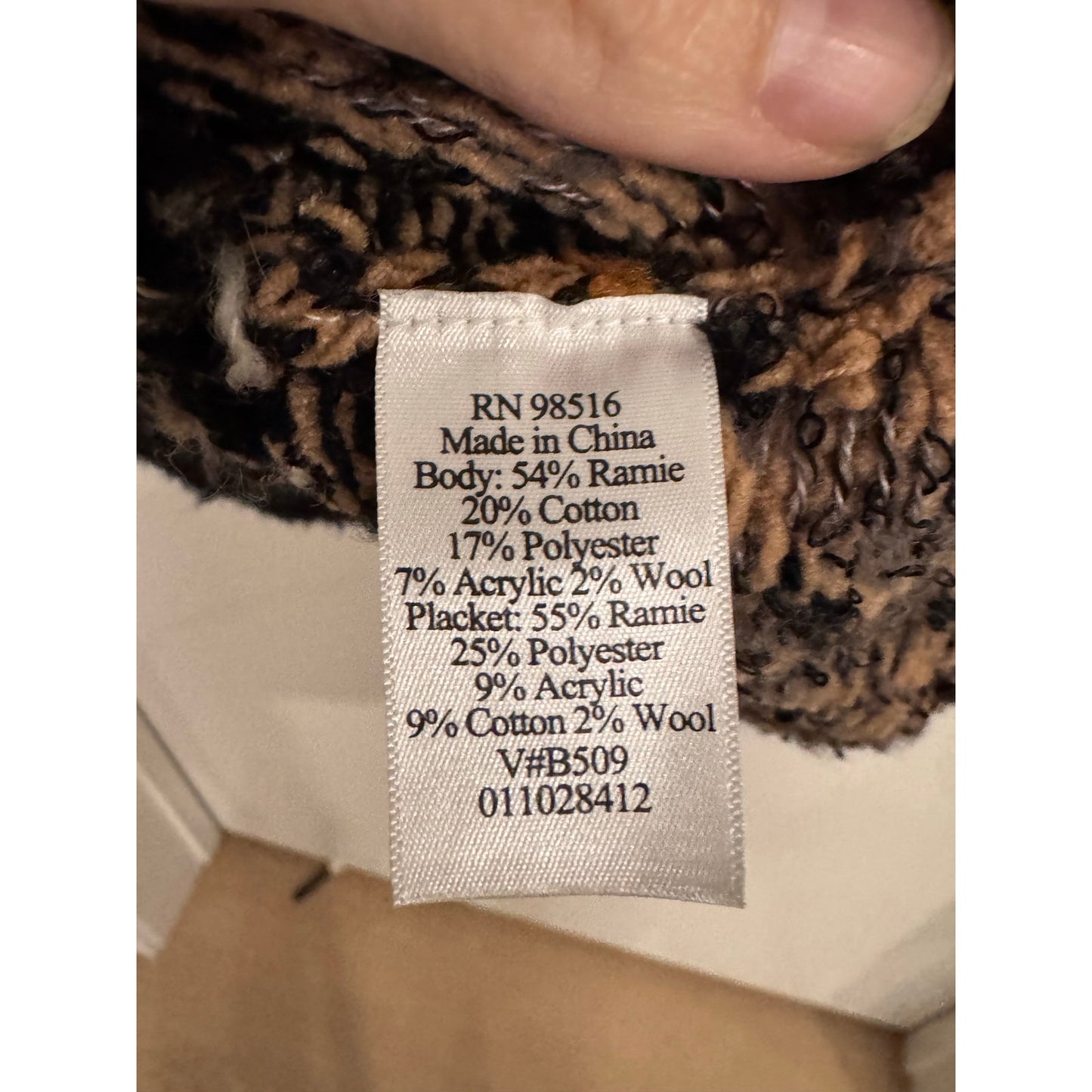 Coldwater Creek Patterned Knit Sweater Vest / Short Sleeve Cardigan | Medium