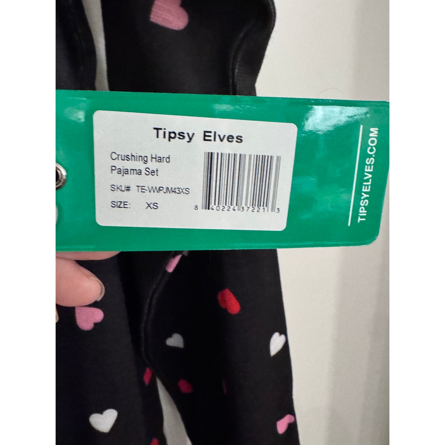 Tipsy Elves Crushing Hard Pajama Set NEW XS Heart Print Valentine Lounge Set