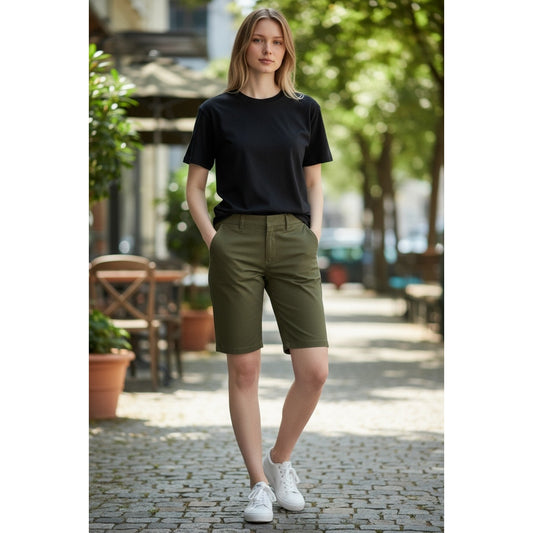 Red Star Olive Green Chino Shorts – Size 6 / 28 | NWT