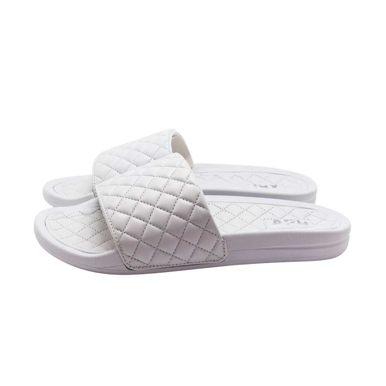 APL Lusso Slide Ivory Quilted Nappa Leather Slides Women’s Size 6 NEW
