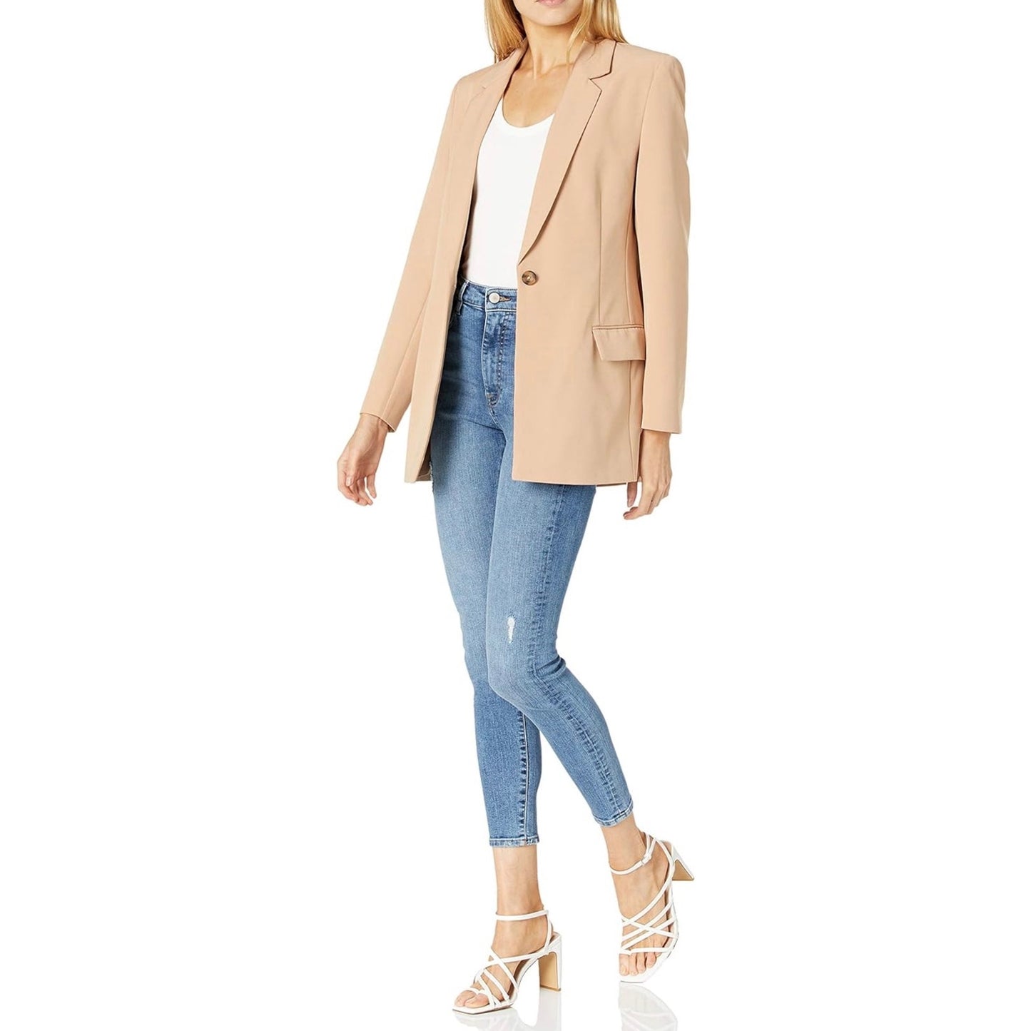 The Drop — Blake Long Blazer (Praline) — NEW — Size 3X