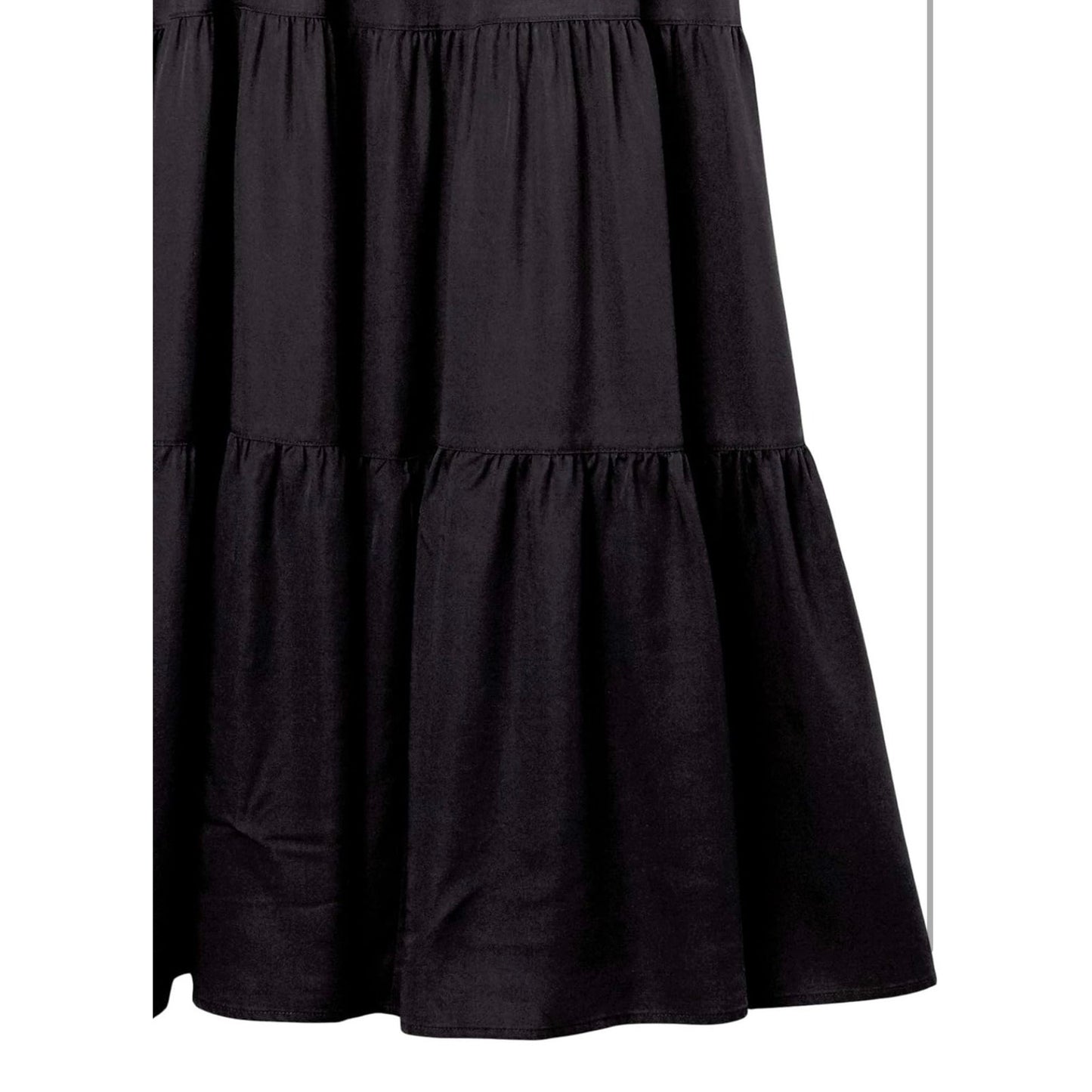 The Drop — Black Britt Tiered Maxi Tent Dress — NEW — Size Small