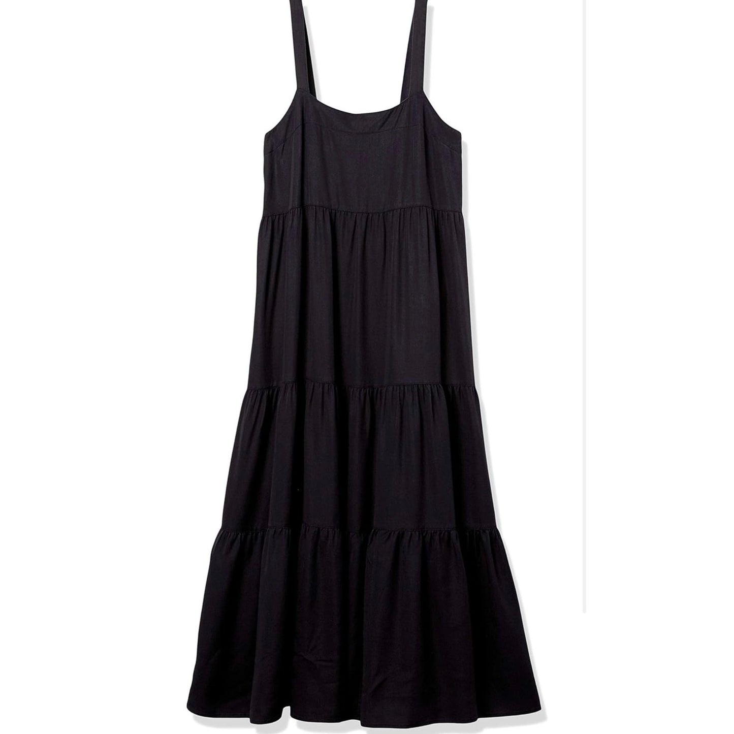 The Drop — Black Britt Tiered Maxi Tent Dress — NEW — Size Small
