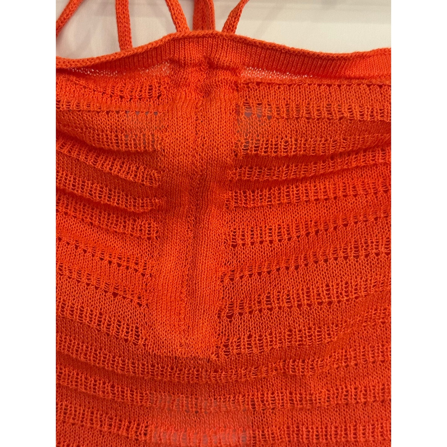 525 America Papaya Knit Halter Tank Top NEW Size Small