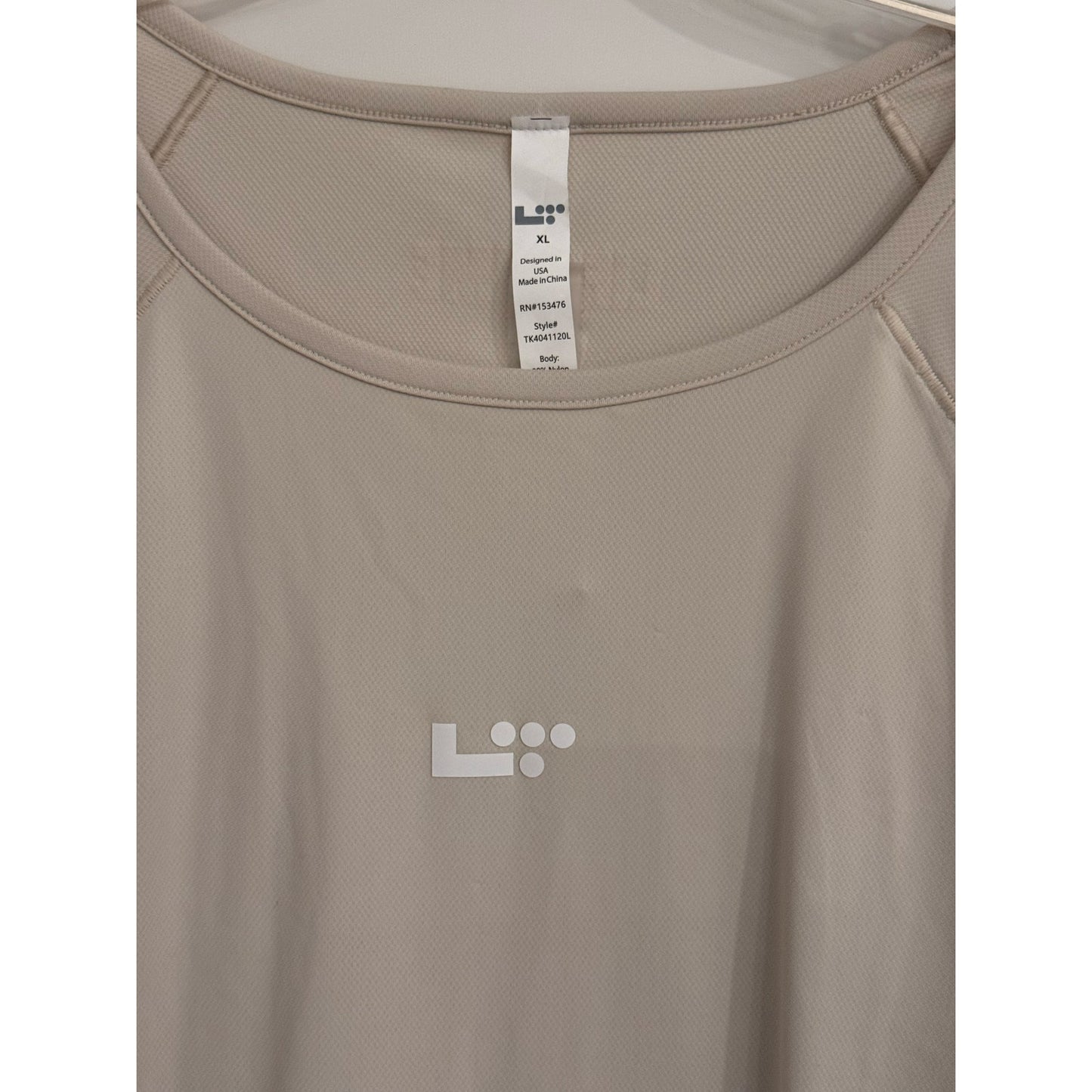 LiiP Life Time Cropped Performance Tee Chalk Beige XL NEW