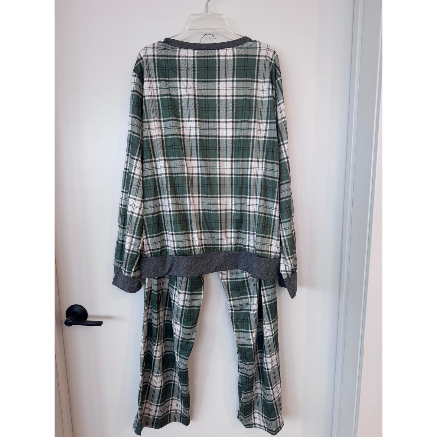 Cupshe Green Plaid Pajama Set XL New Christmas Lounge Set Holiday Sleepwear