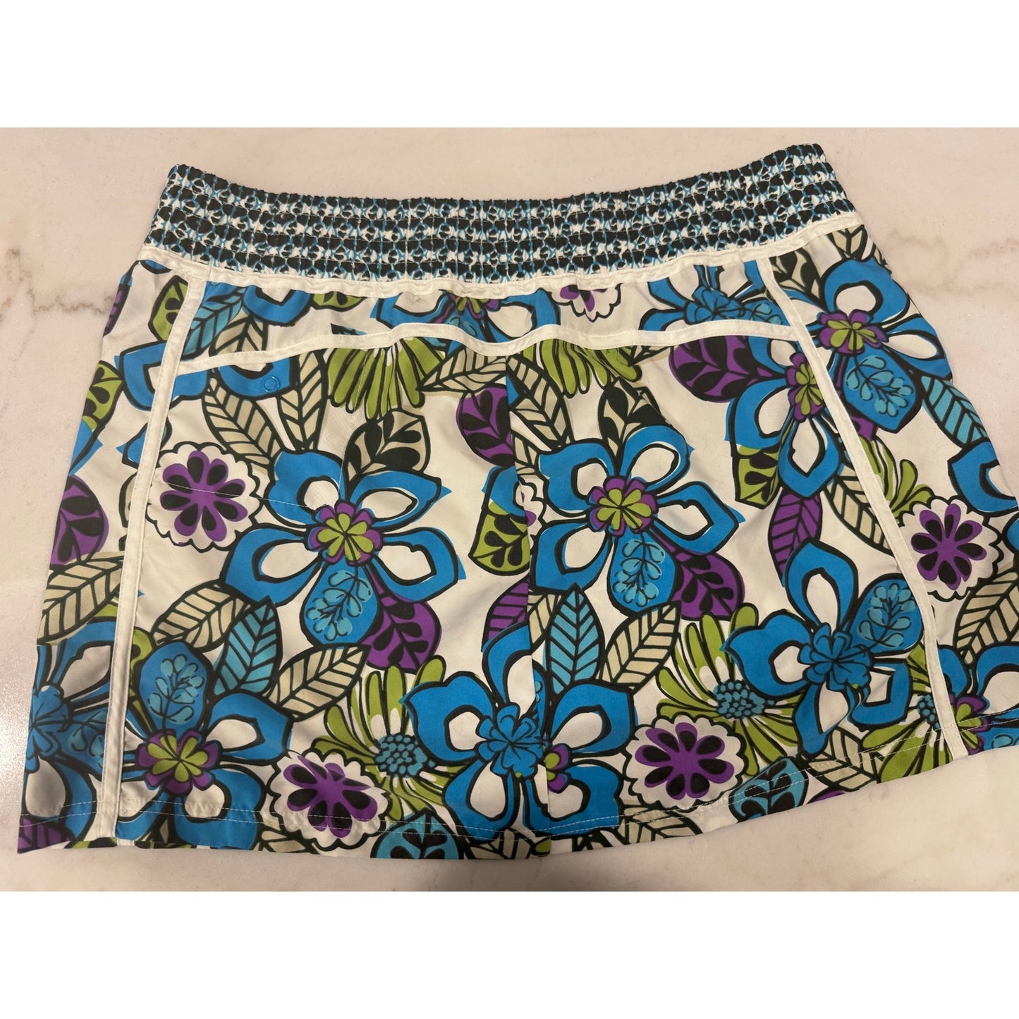 Athleta Women’s Floral Print Boogie Board Swim Skirt | Size Large