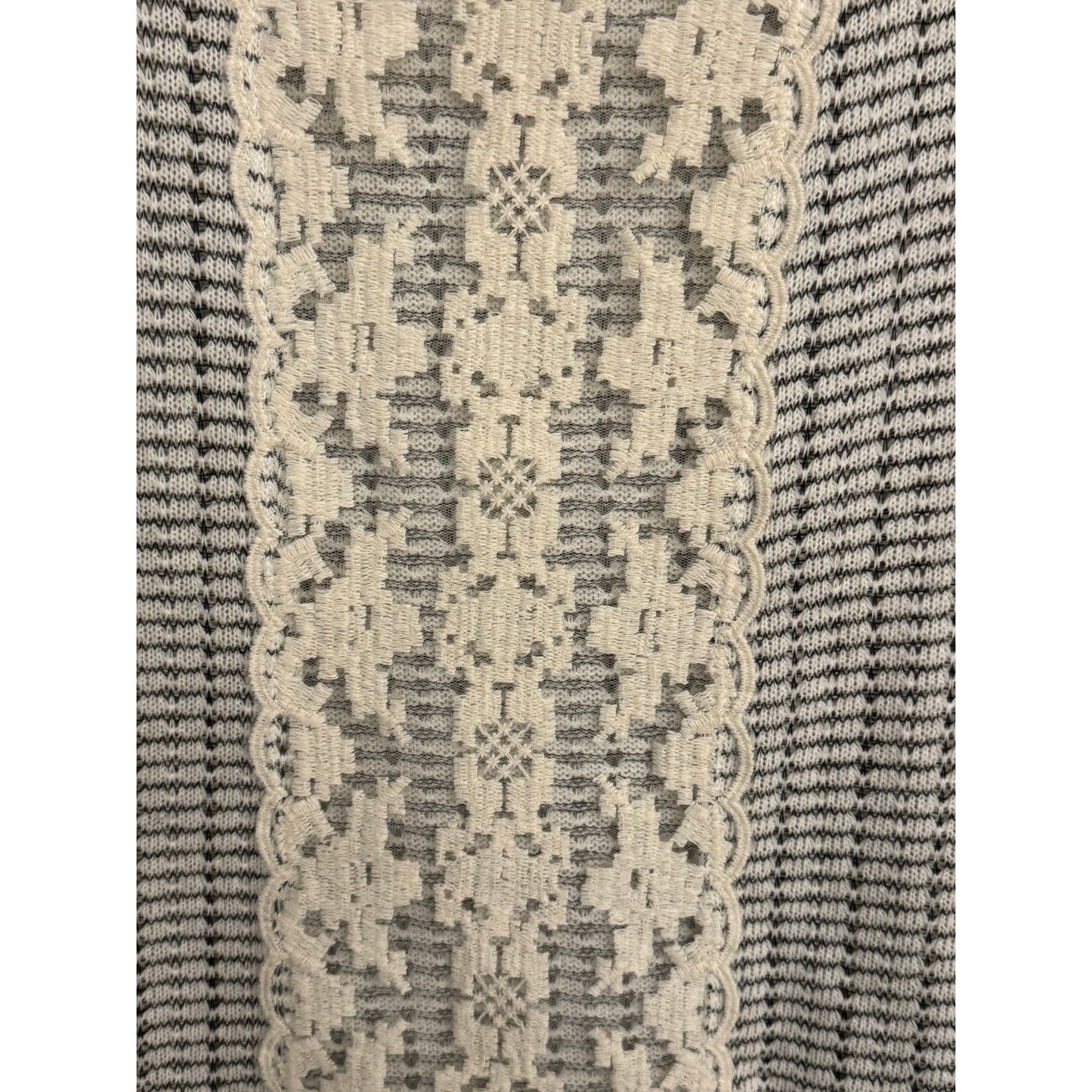 Cheekie Boutique Knit Top with Lace Back | Medium