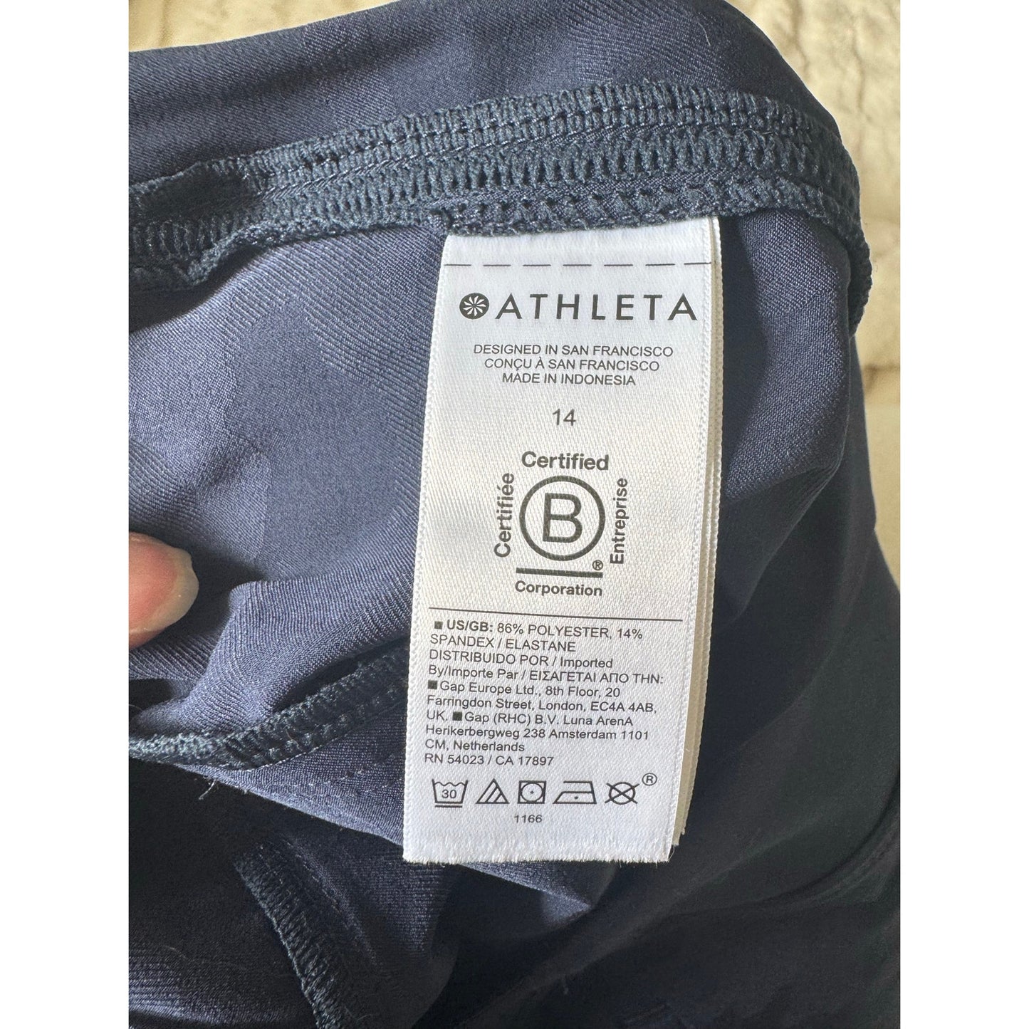 Athleta Brooklyn Jogger Navy Camo Size 14 Travel Pant