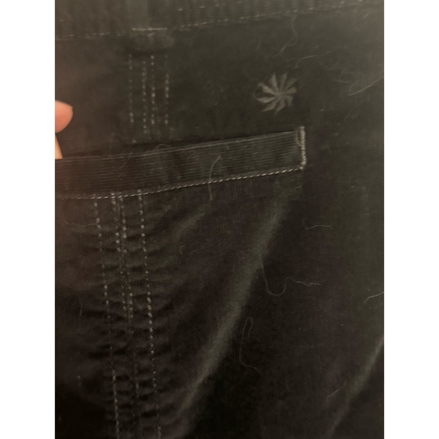 Athleta Whenever Cord Skirt Black Corduroy A-Line Size 12 Stretch Casual Pockets