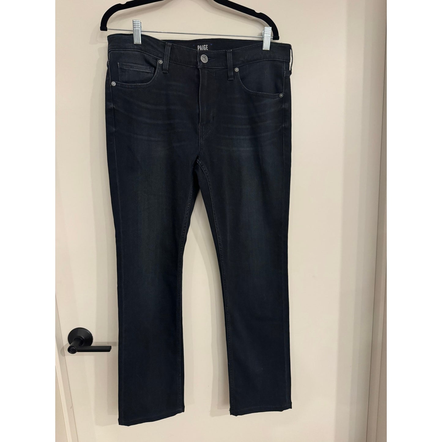 PAIGE Lennox Slim Straight Jeans Men's 32 Dark Wash Premium Denim 32x28