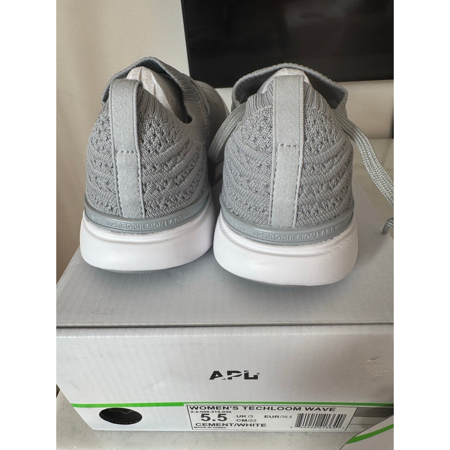 APL TechLoom Wave Sneakers Women's 5.5 Cement White NEW